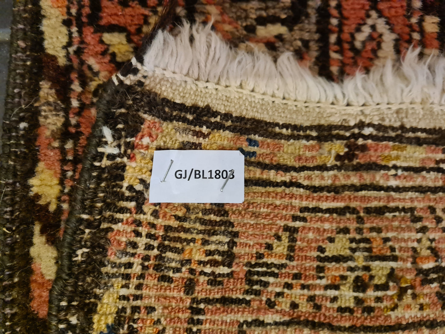 Perserteppich Orientteppich Handgeknüpfter Teppich Heris Antik 439x113cm