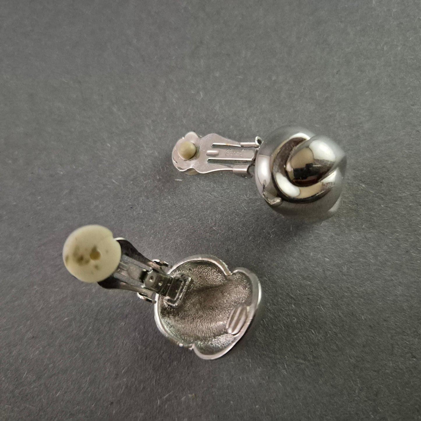 Vintage Silber Clip-Ohrringe – Elegante Knotenoptik