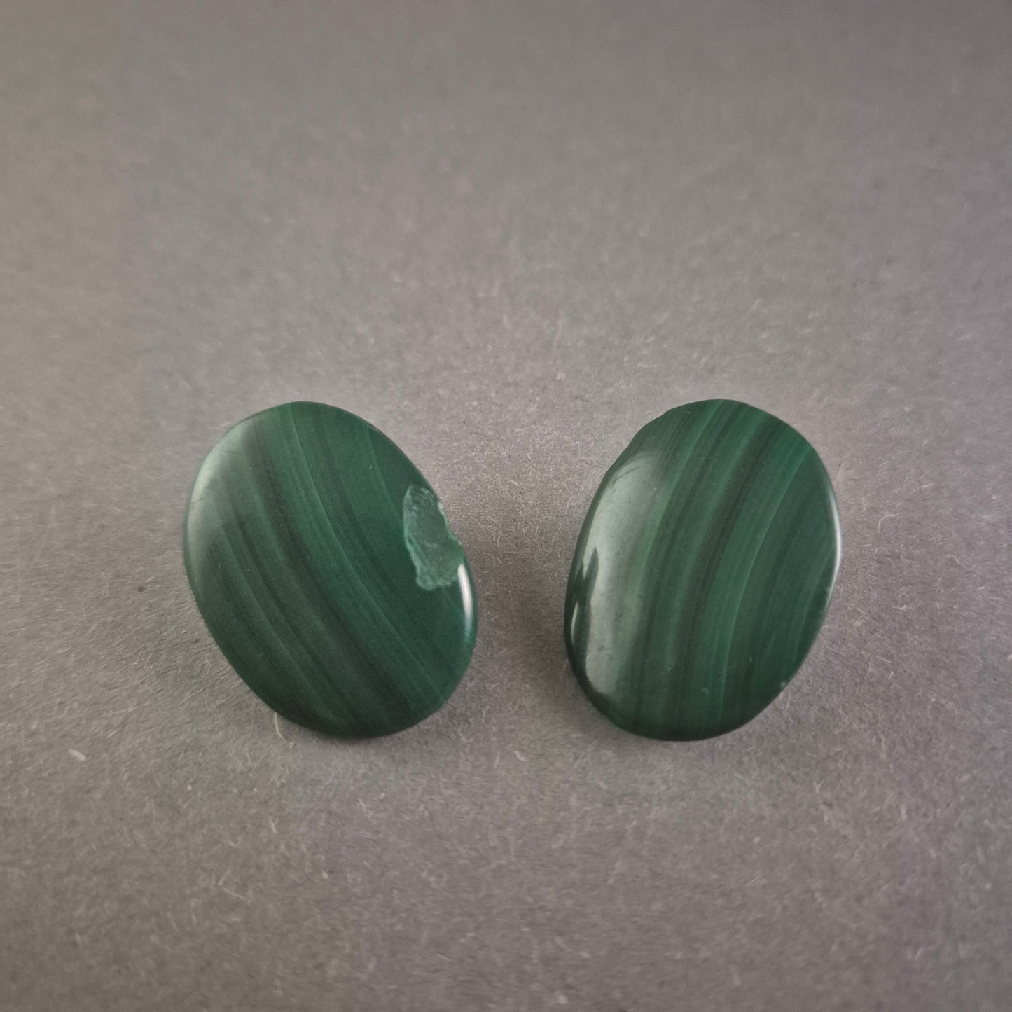 Vintage Malachit-Ohrclips – Elegante grüne Schönheit