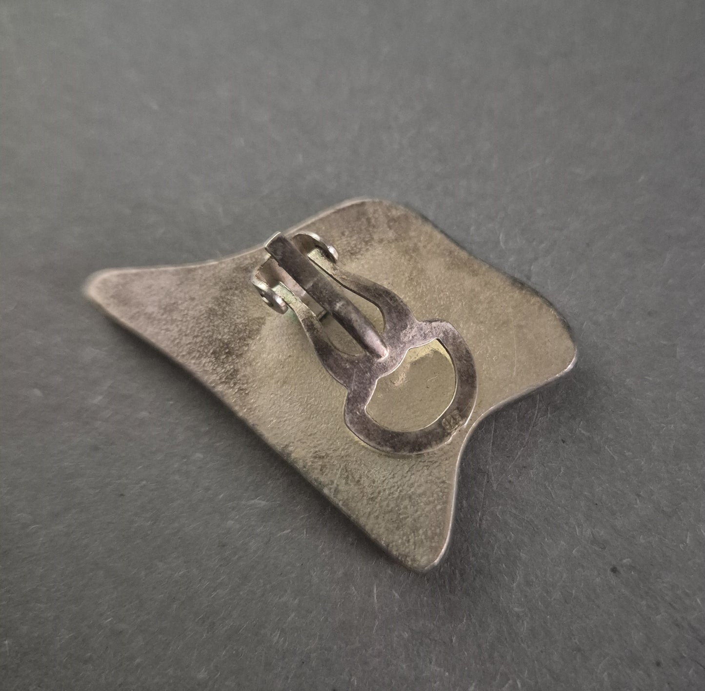 Silber-Ohrclips mit Bernstein – Ausdrucksstarkes Vintage-Design