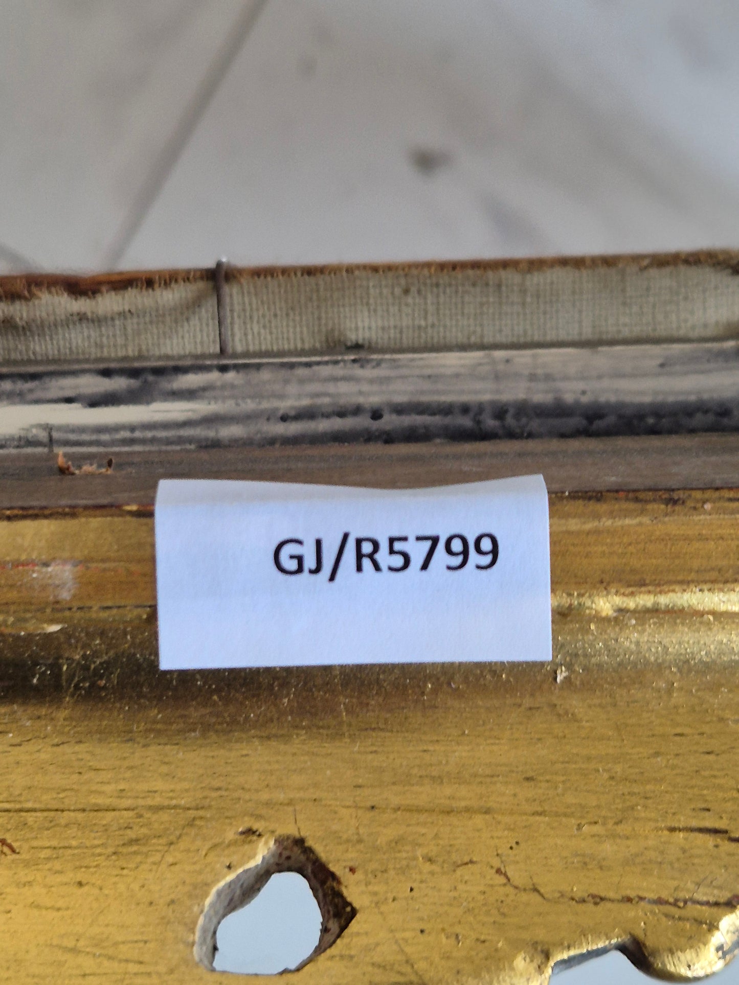 Ölgemälde Handsigniert Hausidylle mit See in getränkter Abendsonne