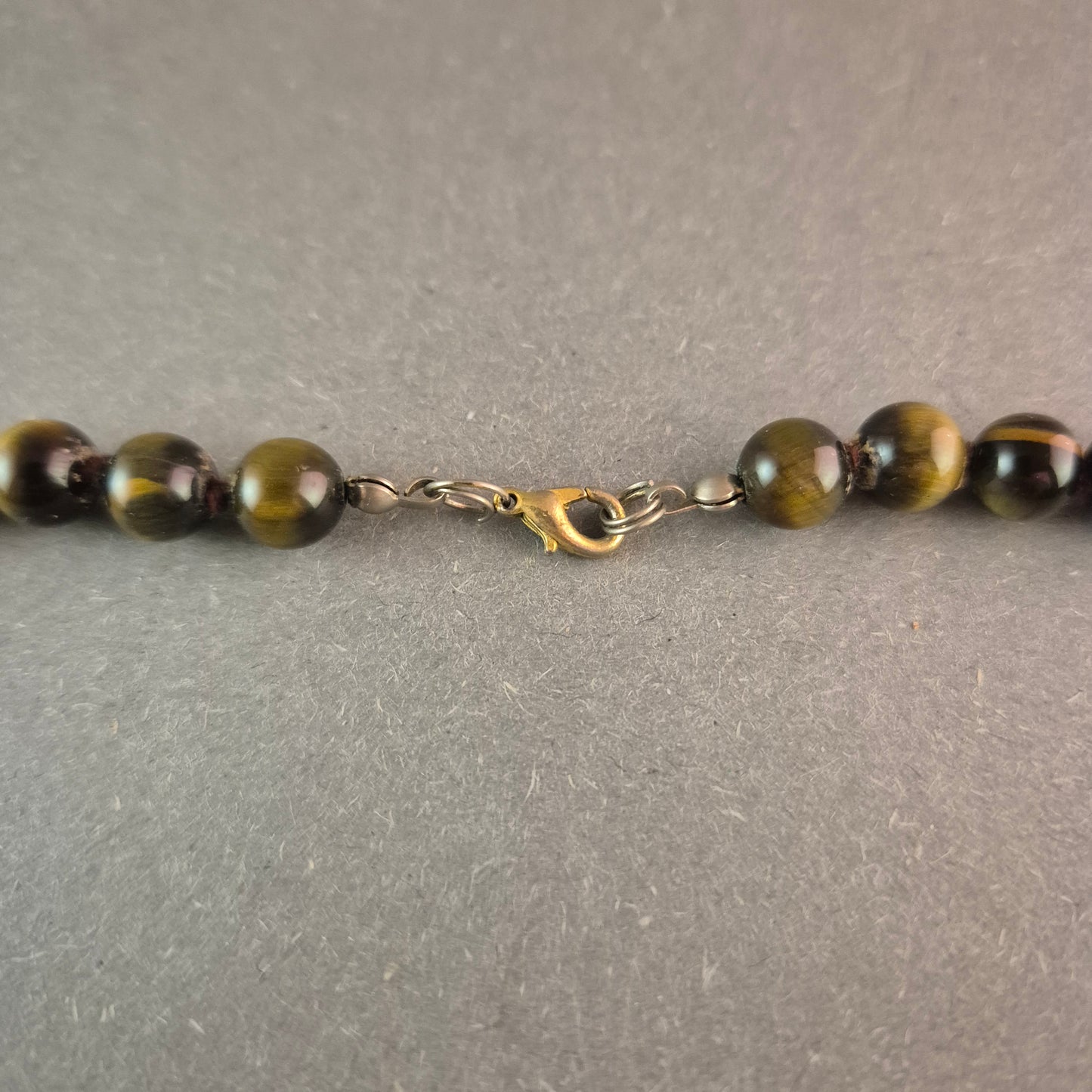 Vintage-Tigerauge-Perlenkette – Natürliche Eleganz