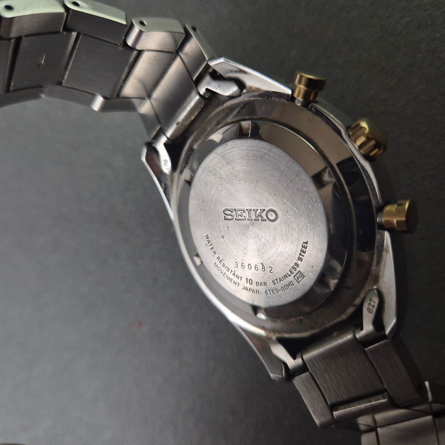 Seiko Uhr Herrenarmbanduhr Chronograph Zwei-Ton-Design