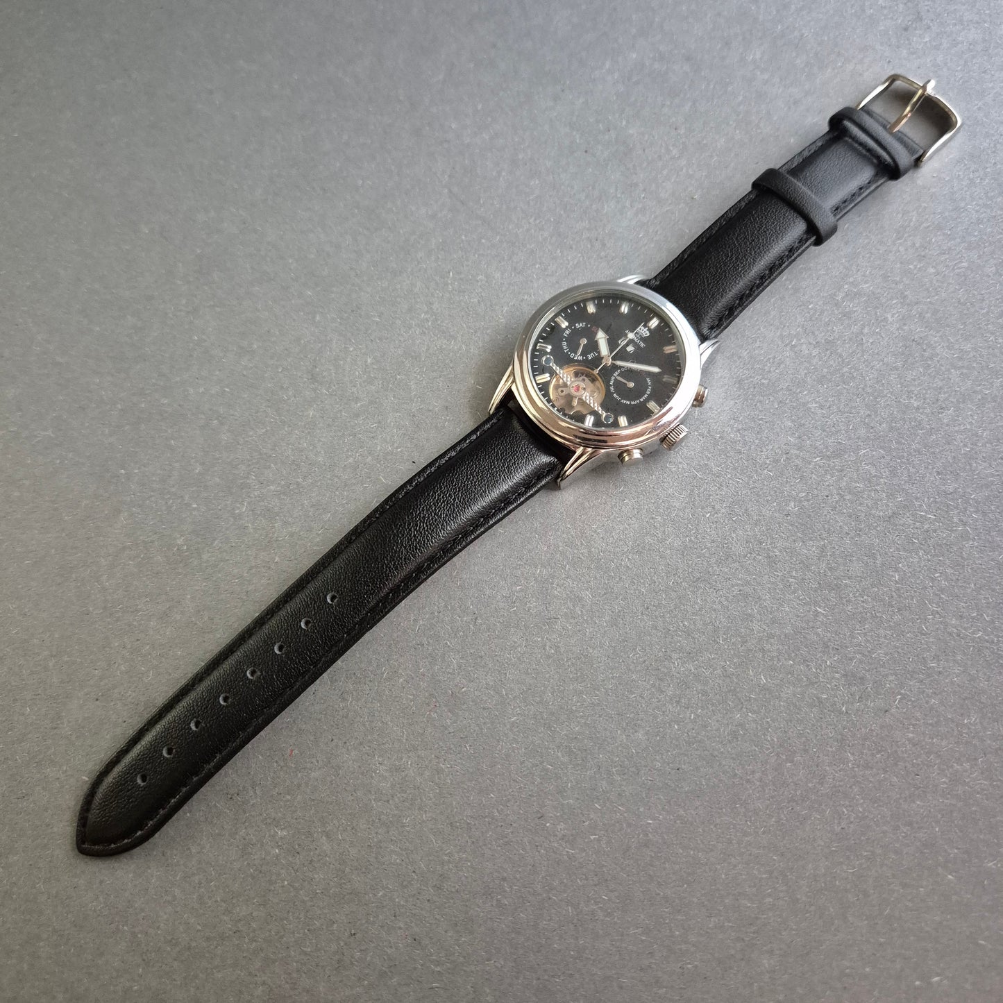 Herrenarmbanduhr Automatik Kalenderfunktion & Sichtfenster