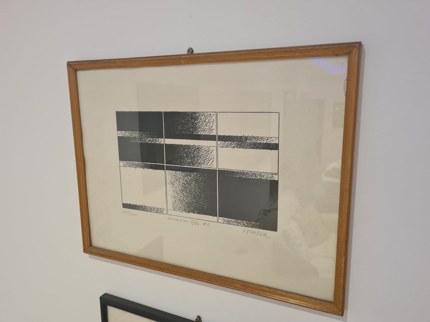 Litografie "Inversion 1/80 HS" 131/200 Vombek Signiert 41x31cm