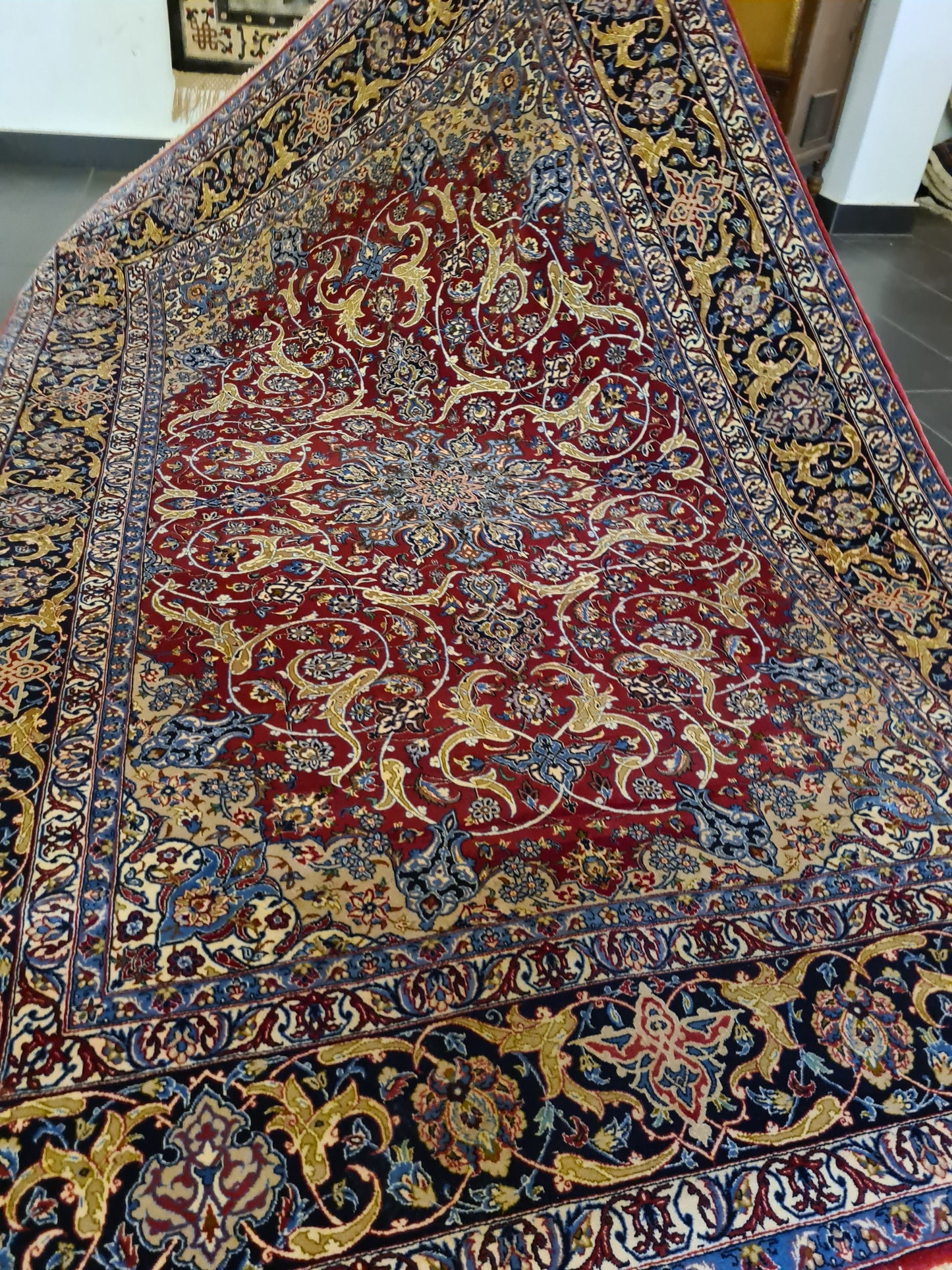Perserteppich Isfahan Teppich Handgeknüpfter Seidenteppich 240x160cm