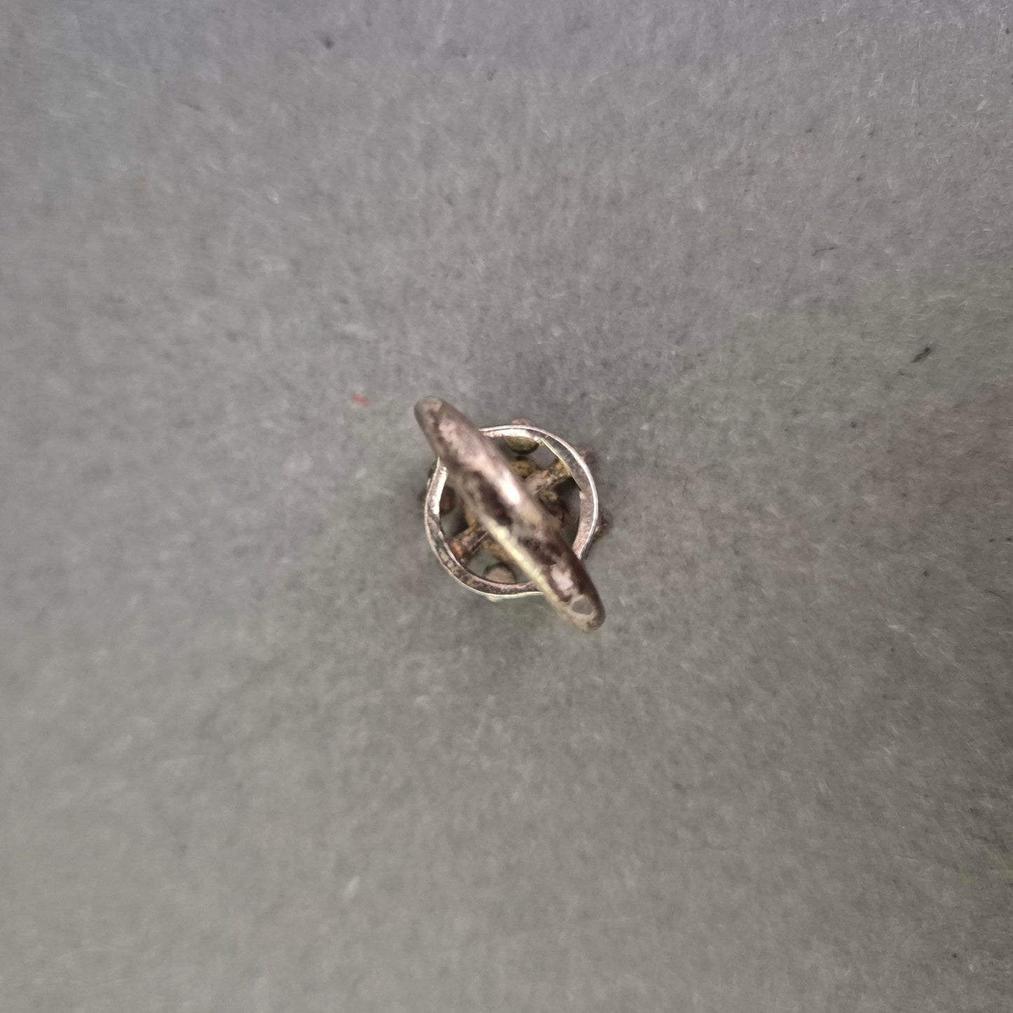 Vintage Silberring – Skulpturales Design im Brutalismus-Stil