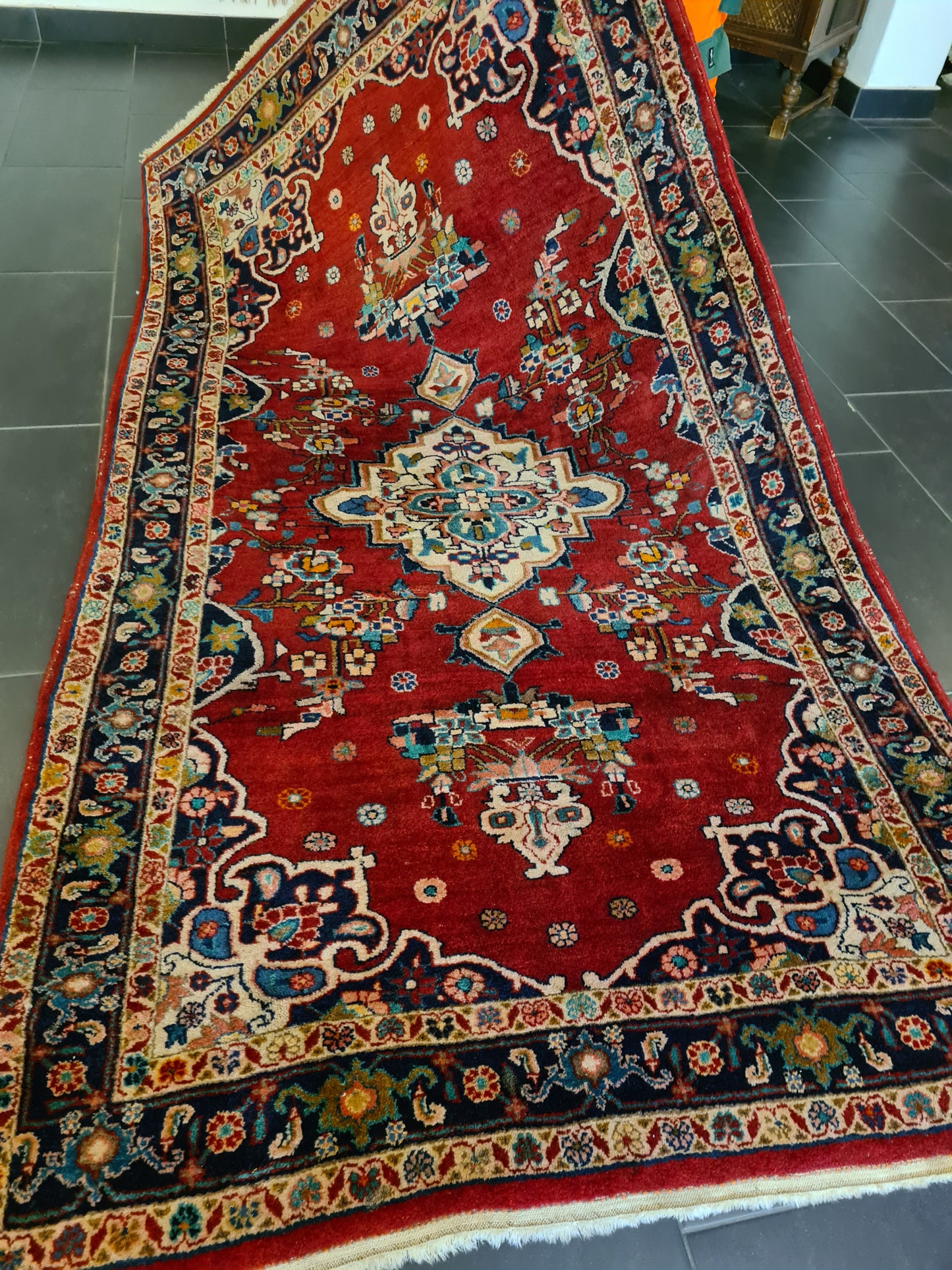 Perserteppich Orientteppich Handgeknüpfter Teppich Sarough 220x130cm