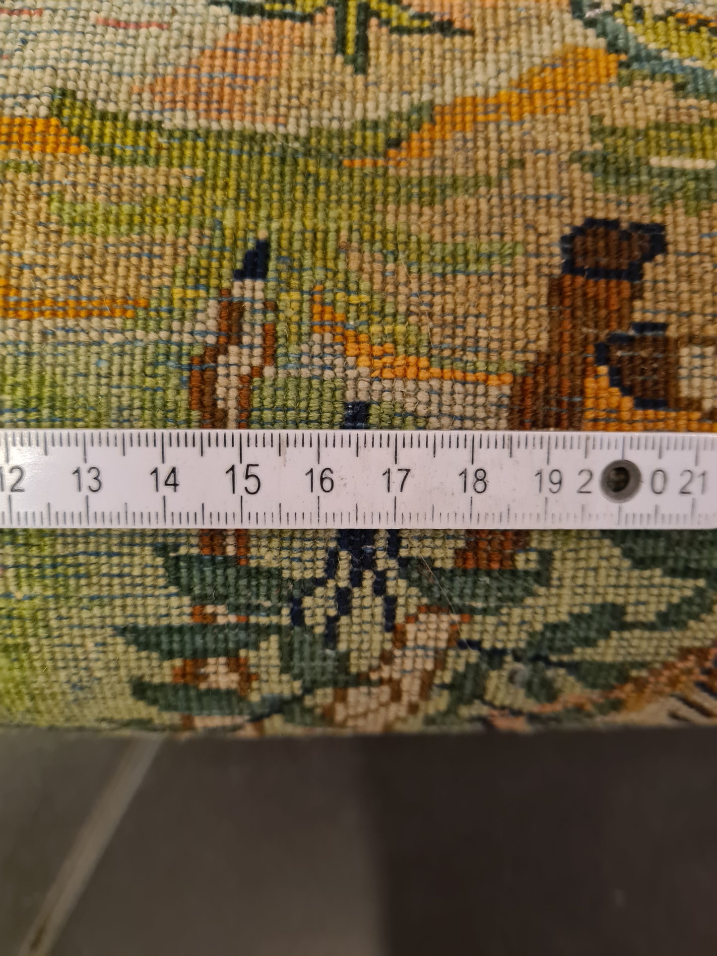 Perserteppich Bilderteppich Handgeknüpfer Teppich Keshan 70x58cm