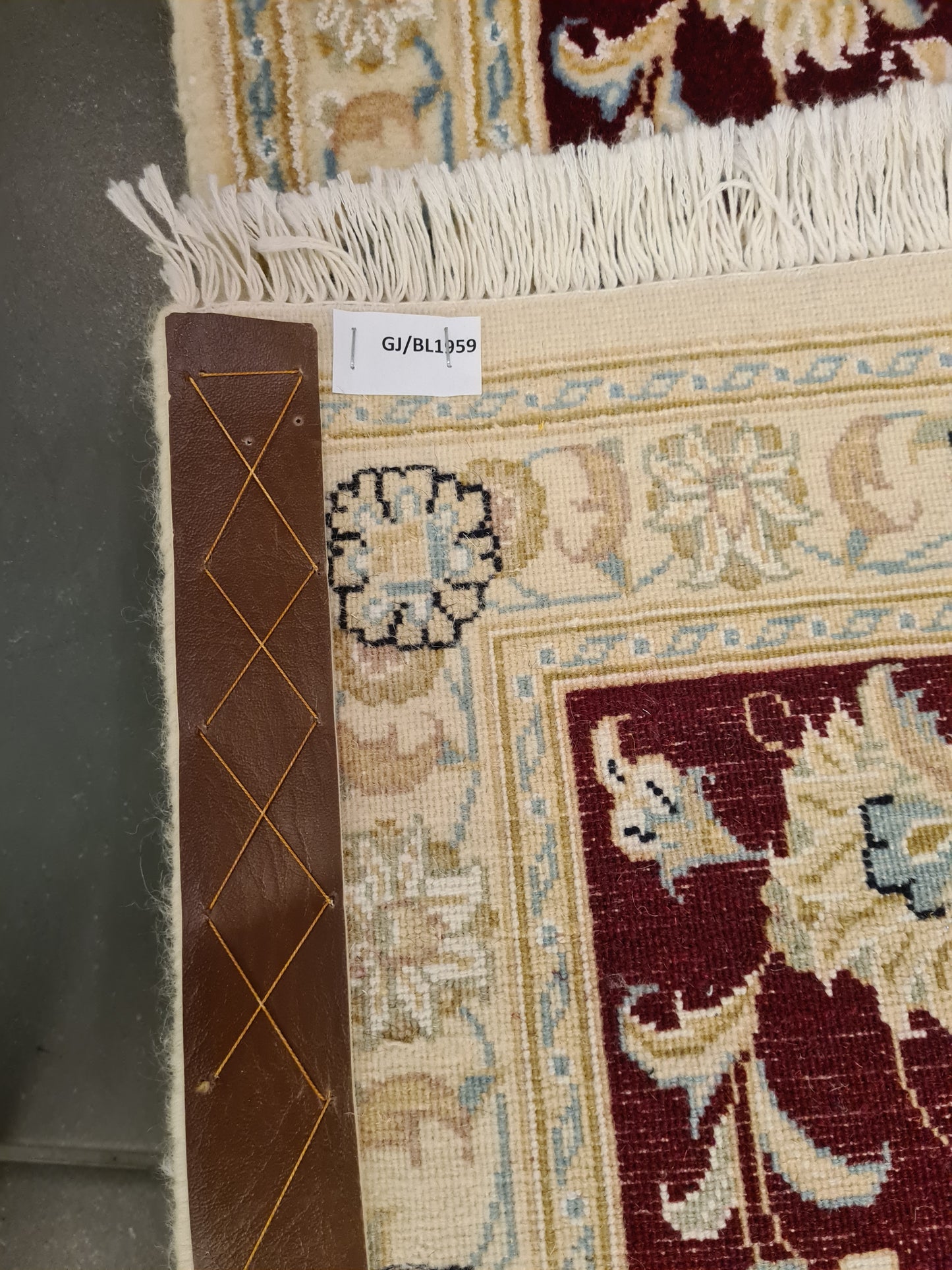 Perserteppich Orientteppich Handgeknüpfter Teppich Nain Seide 90x58cm