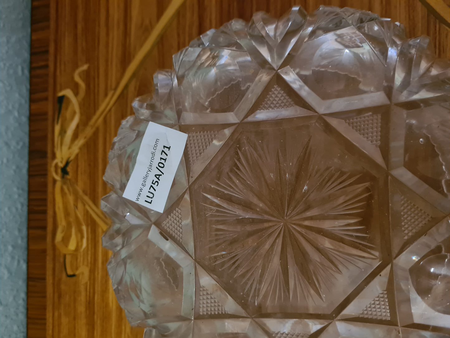 Obstschale Anbietschale Antik Glas Sternschliff Kristallglas 20cm