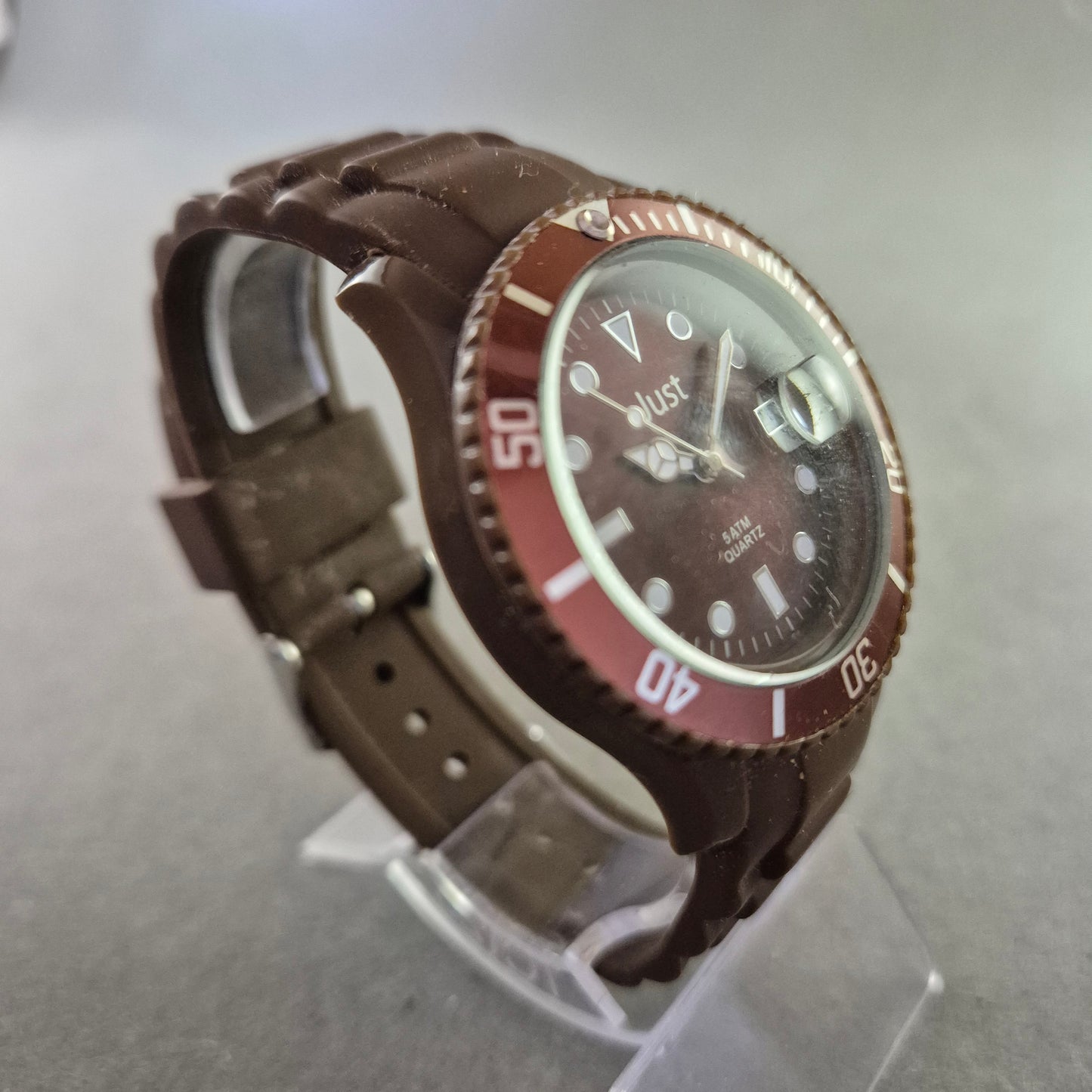 Sportliche Just Damenarmband Uhr – Braun mit Datumsanzeige