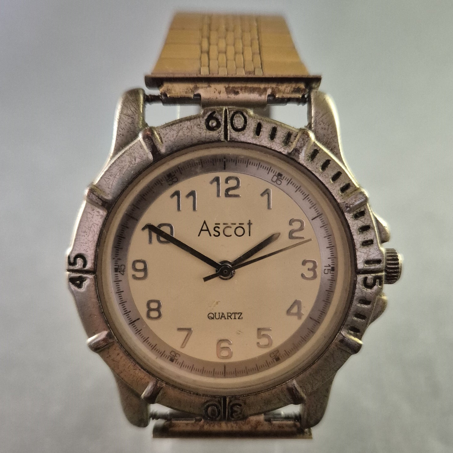 Ascot Herren Quarz Uhr – Klassisches Design mit Bicolor-Armband