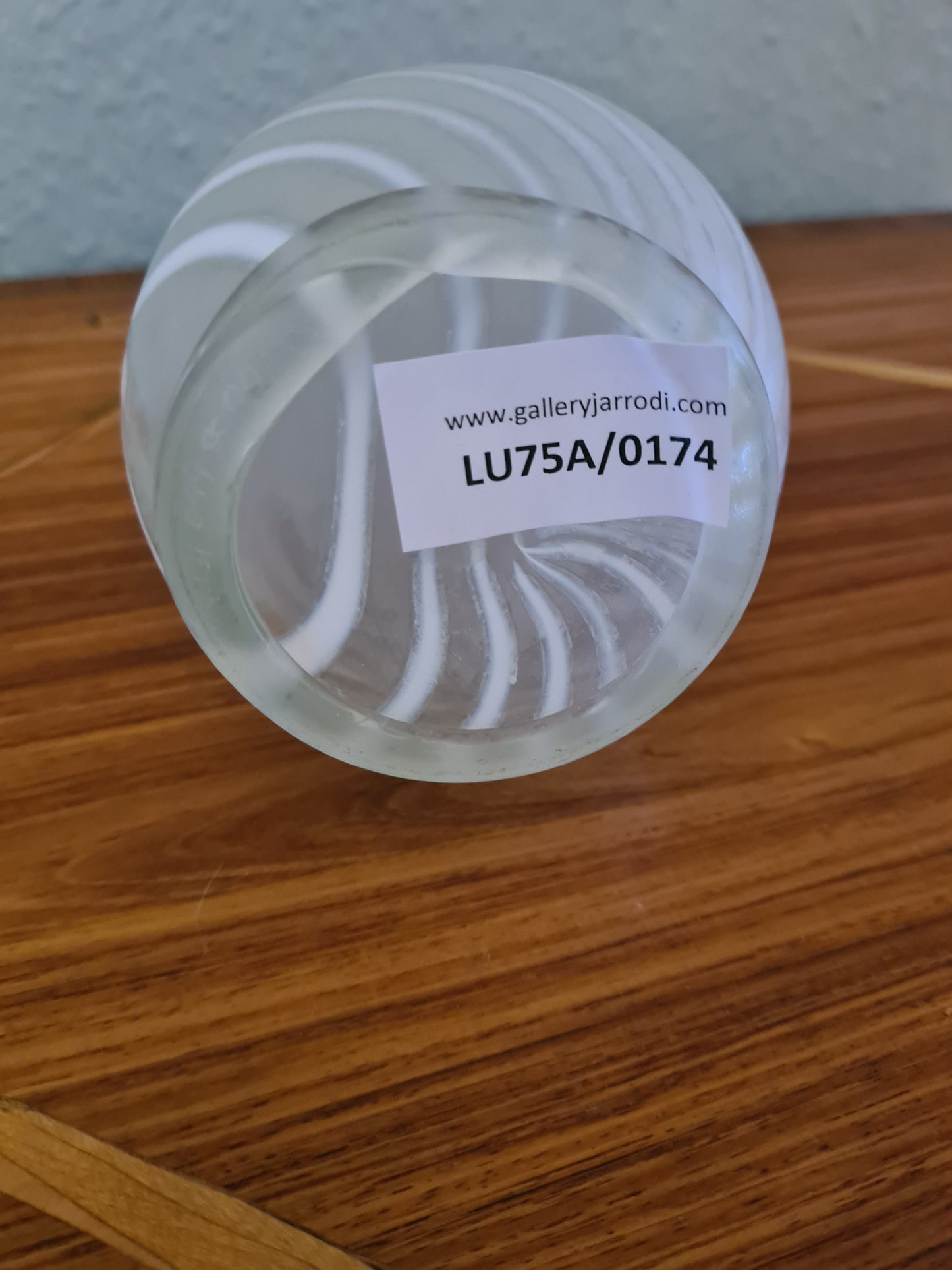 Antike Sammlervase Henkelvase Glas Vase Signiert 1980 21x9cm