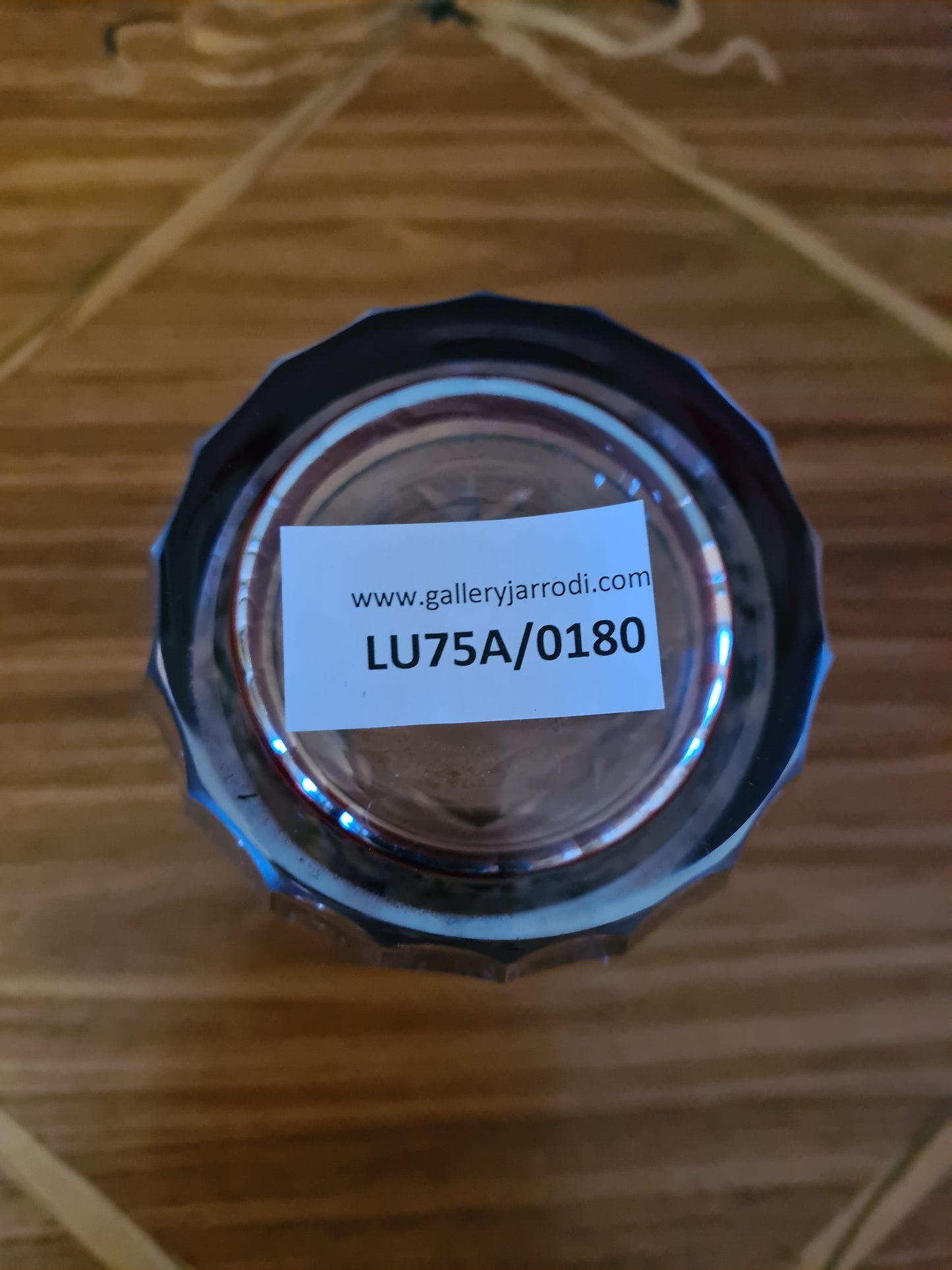 Trichter Glas Prunkglas Handarbeit Goldrand Becher Kristallglas 12x9cm