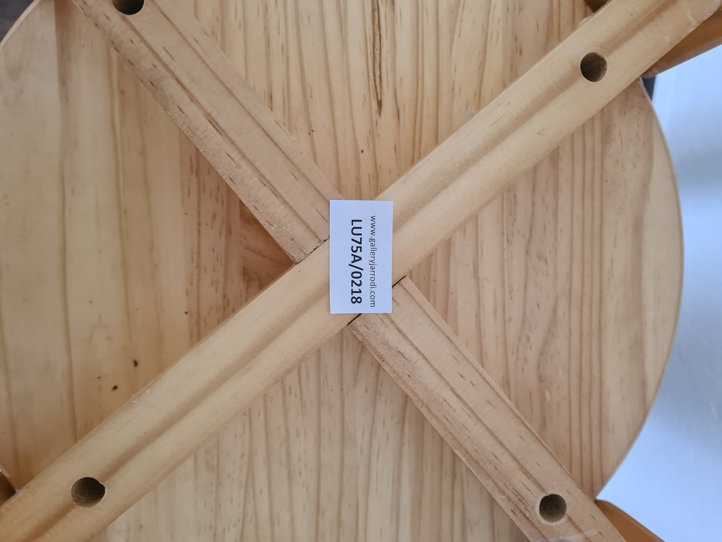 2er Set Holz-Hocker 1970er Jahre 47x35cm