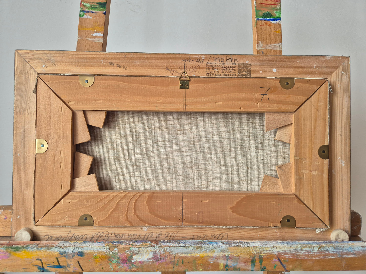 Europäische Schule (XX) Ölgemälde Handsigniert Landschaft mit See