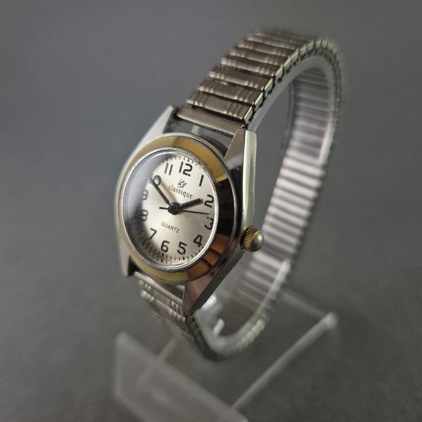 Damenarmbanduhr Classique mit Flexband – Silber-Goldener Klassiker