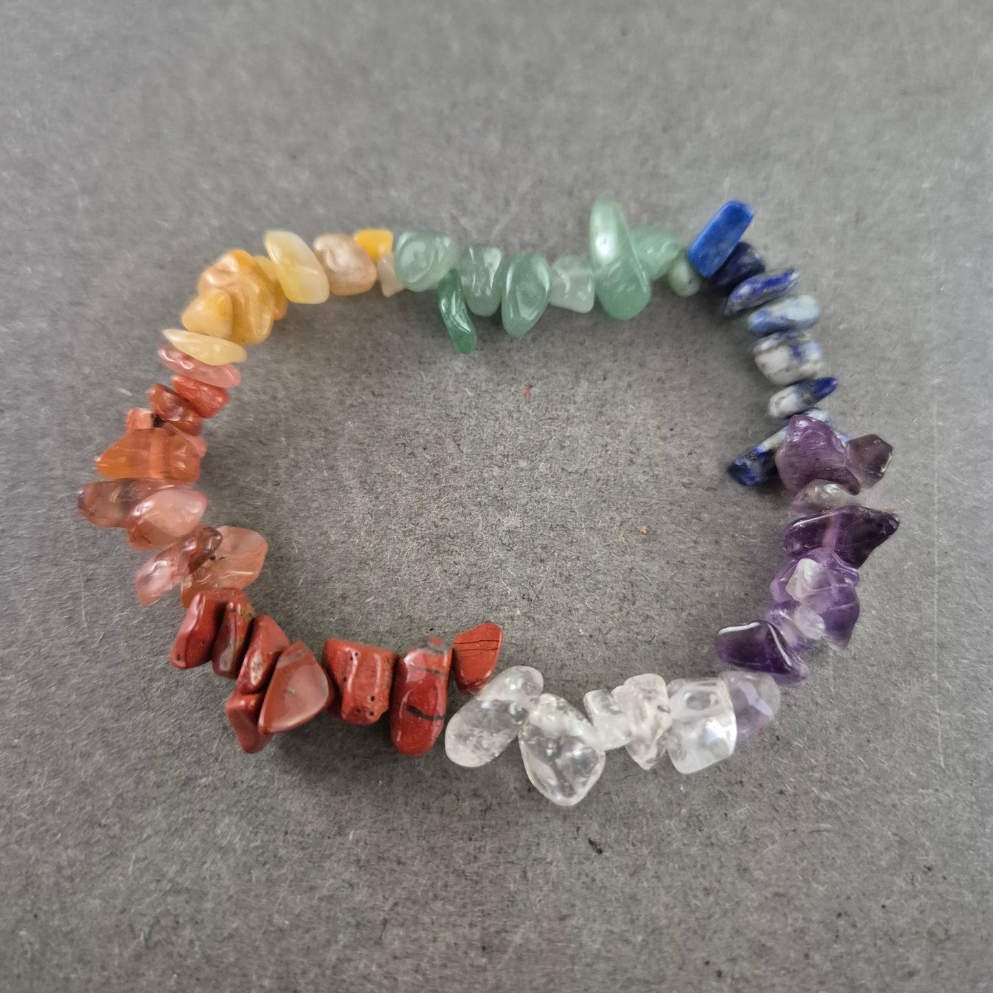Buntes Chakra-Armband aus Naturstein – Harmonisches Accessoire mit Edelsteinmix