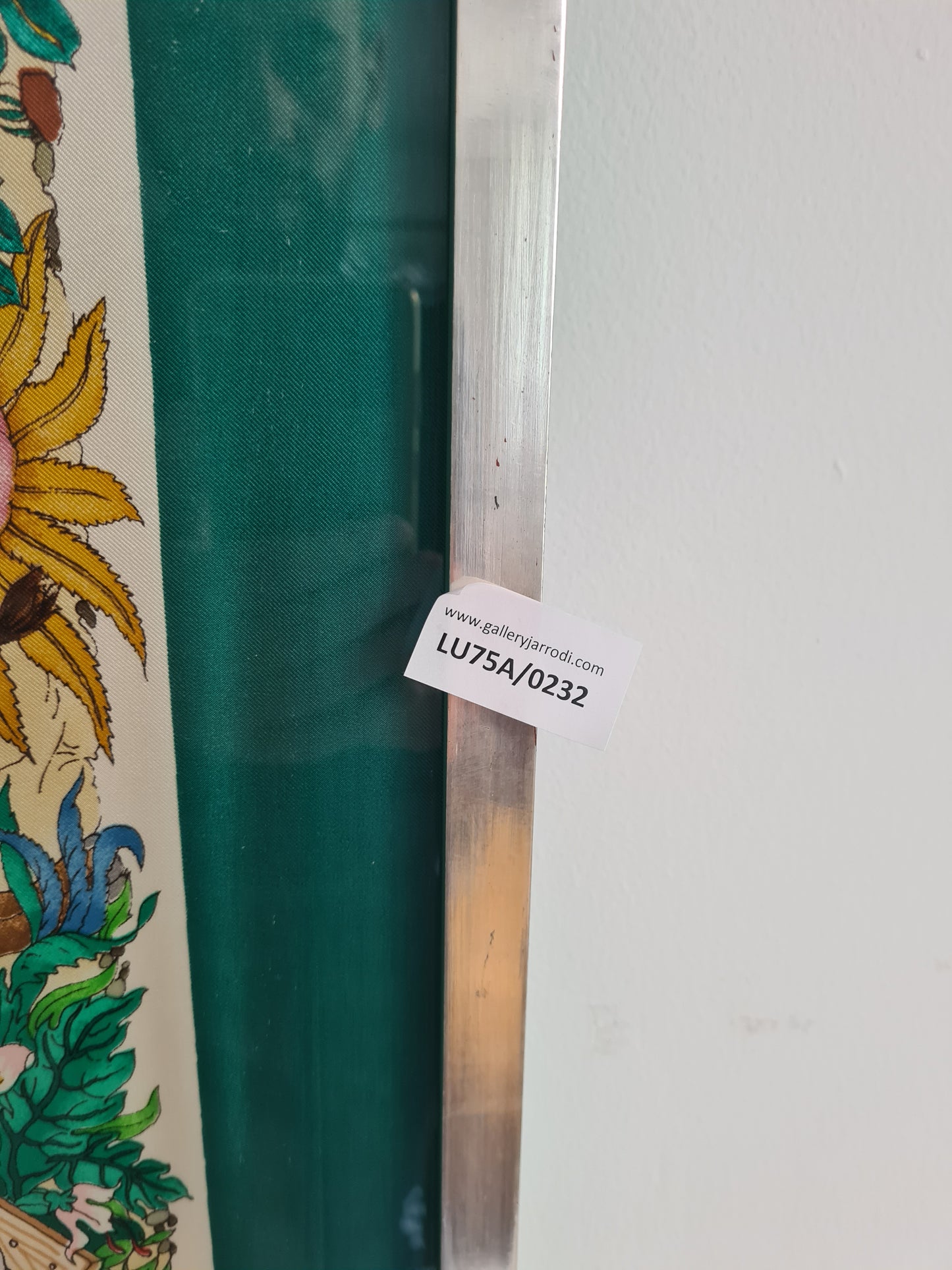 Gucci Seidentuch Gerahmt Seide Stoff Gemälde 90x90cm