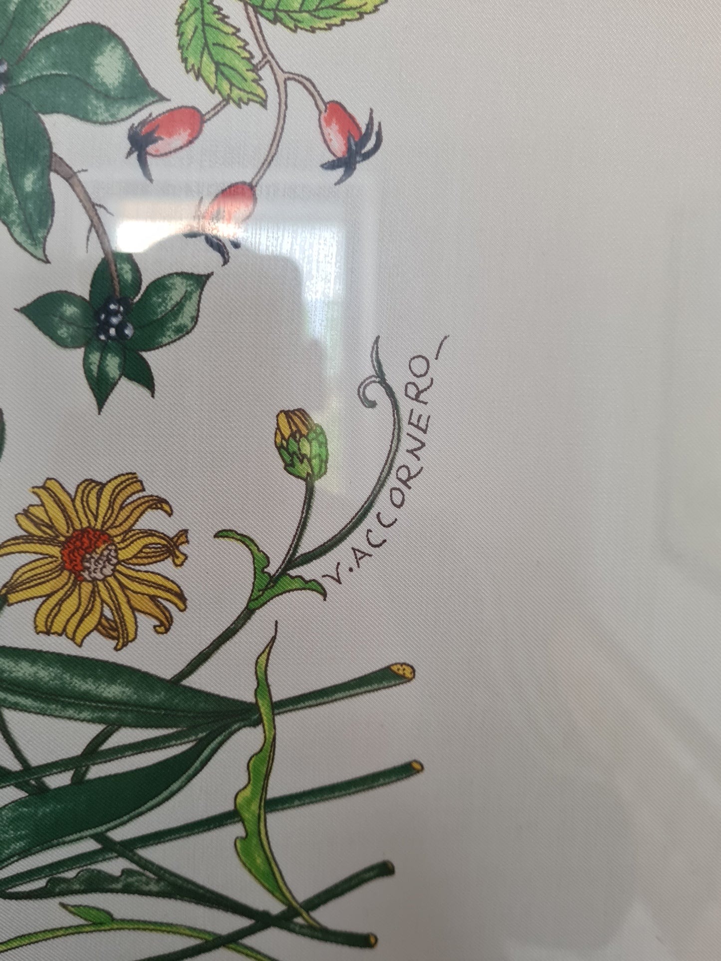 Gucci Seidentuch Gerahmt Seide Stoff Gemälde Vittorio Accornero 90x90cm