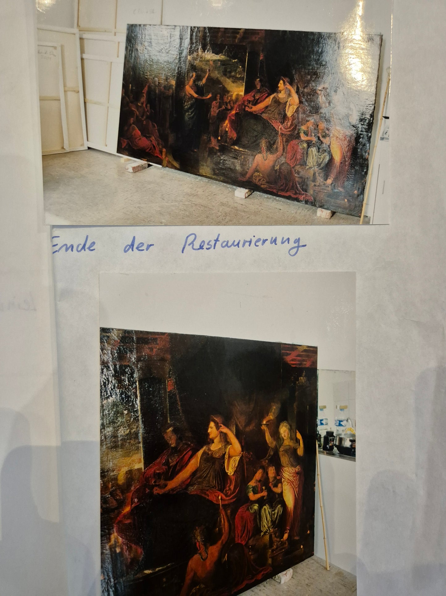 Altmeister um 1830 Monumentales Ölgemälde Biblische Szene 150x290cm