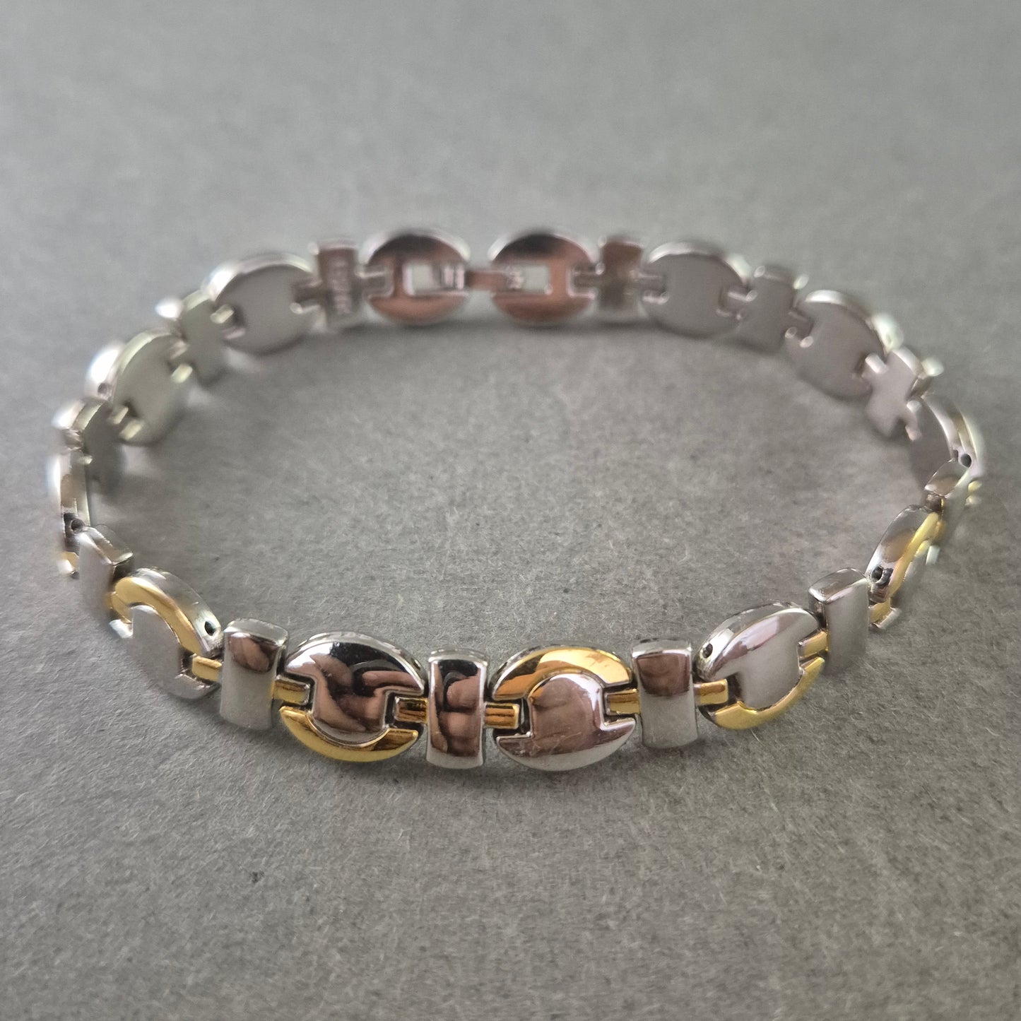 Unisex Armband Edelstahl – Silber Gold Optik, modernes Design