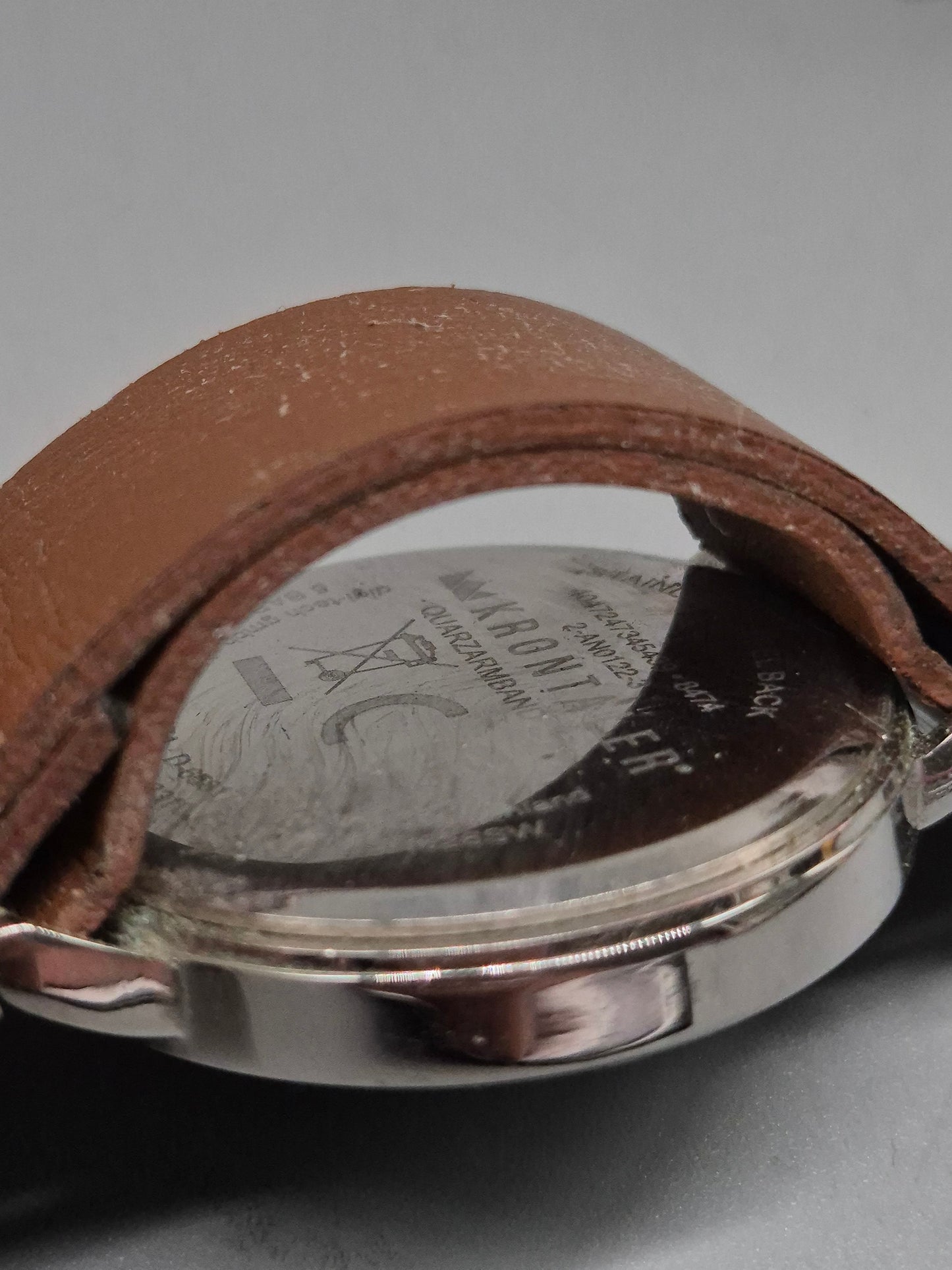 Krontaler Herren Uhr – Dunkelblaues Zifferblatt mit Lederarmband