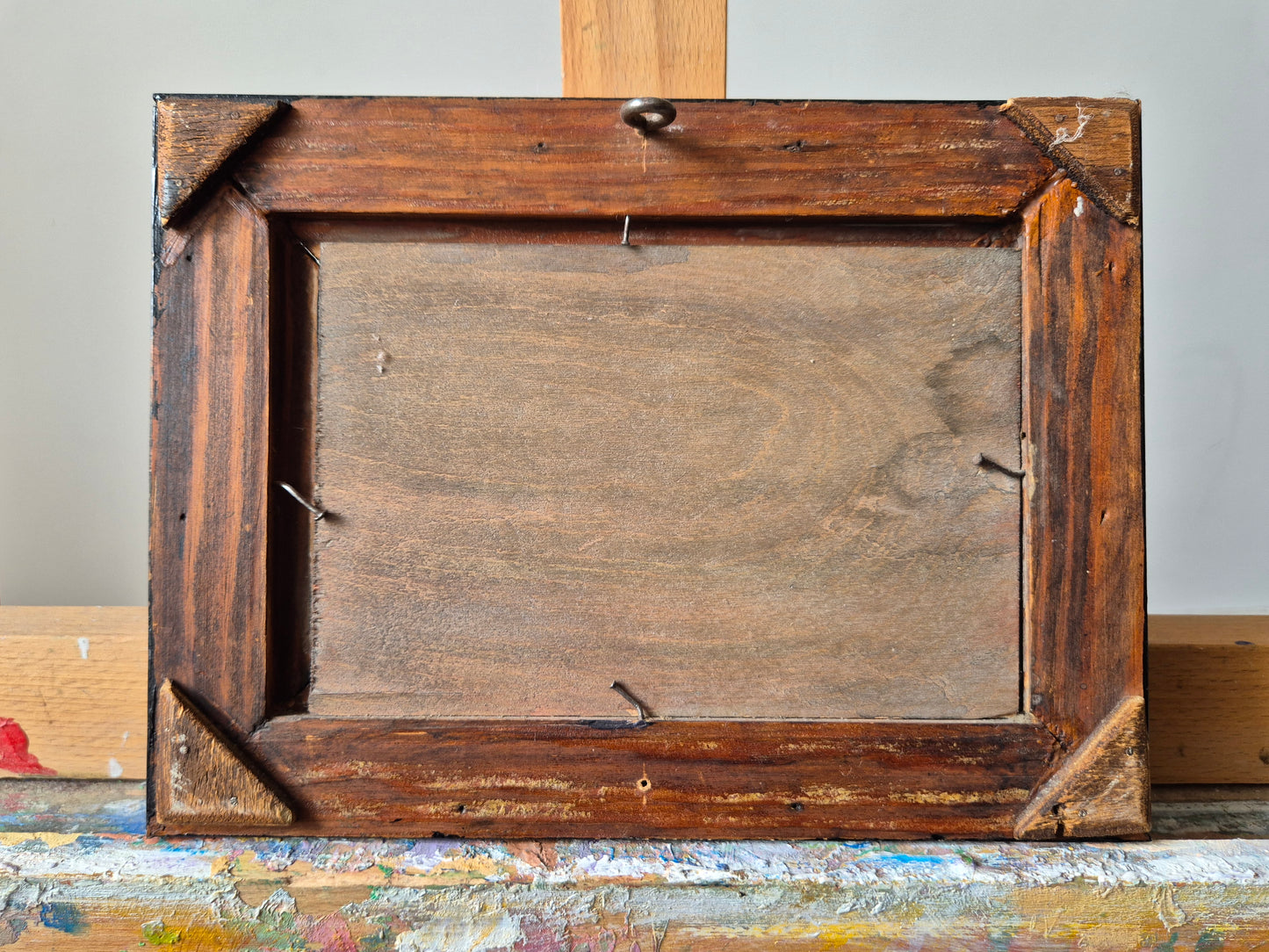 Ölgemälde Handsigniert Enten Hohes Gras Landschaft A. Müller (XX) 15x21cm