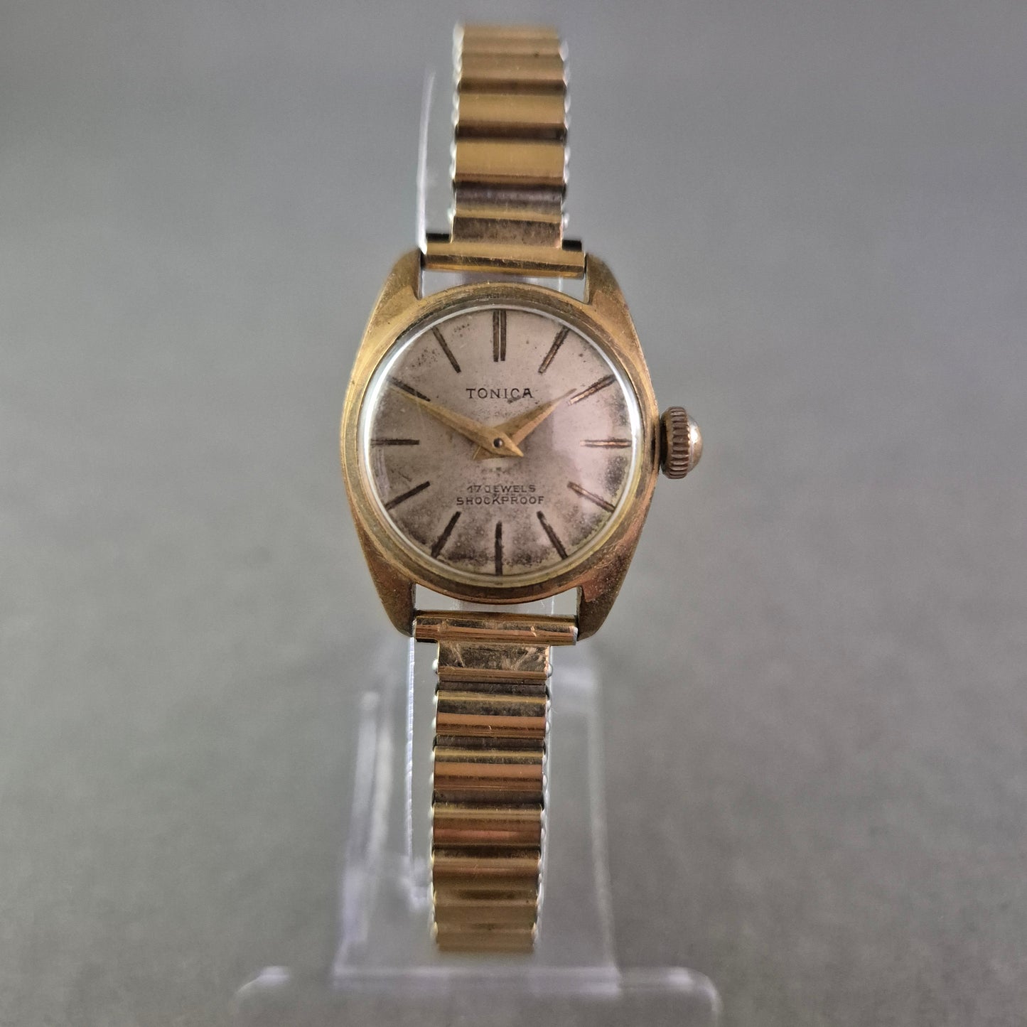 Tonica Damen Uhr Vintage – Mechanik mit 17 Jewels und Flexband