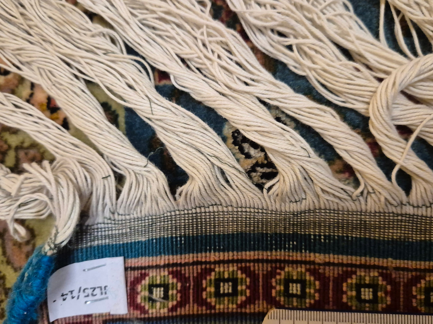 Täbriz Teppich Korkwolle Vogel-Motiv feine Handknüpfung