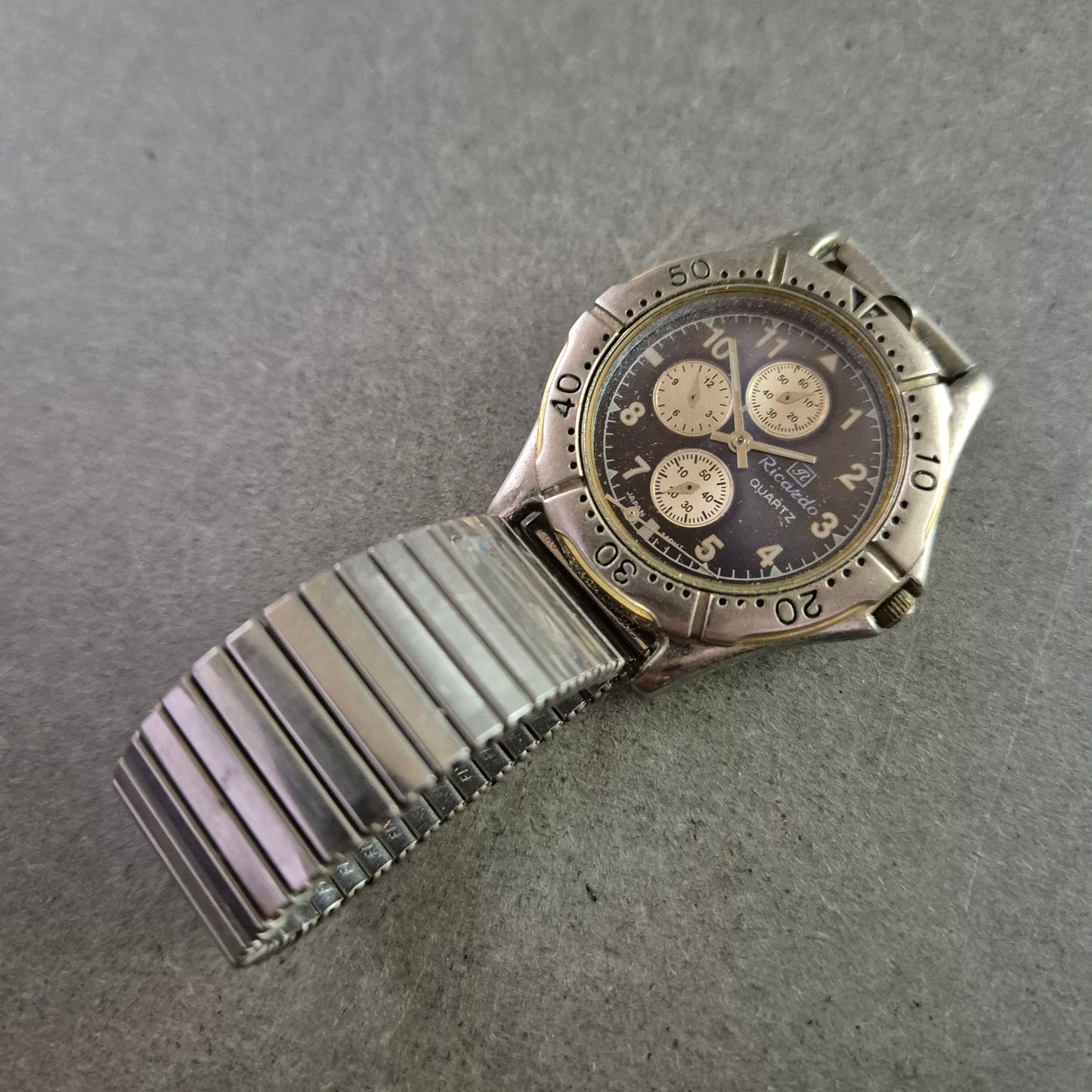 Robuste Herren Uhr Ricardo mit blauem Zifferblatt und Flexband