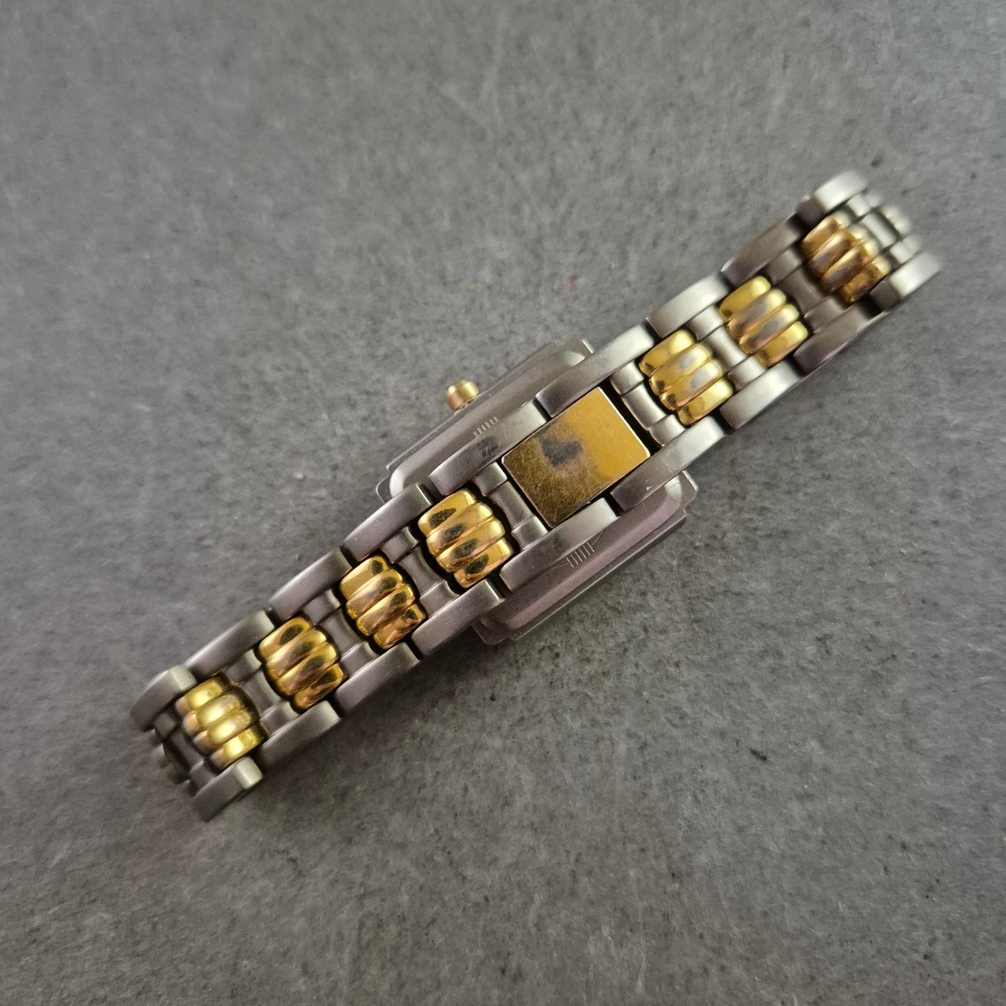 Elegante Damen Uhr TEMP IC Titanium mit Strass und Bicolor-Band