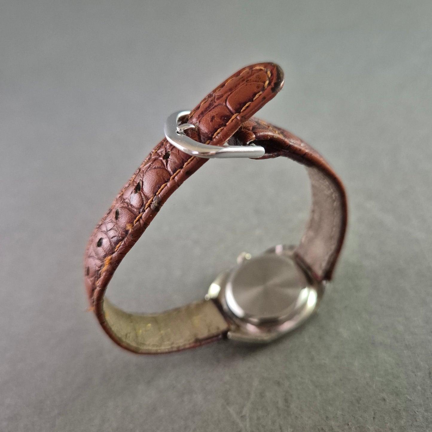 Elegante Damen Uhr Pacific Time mit Holzoptik und Krokoband