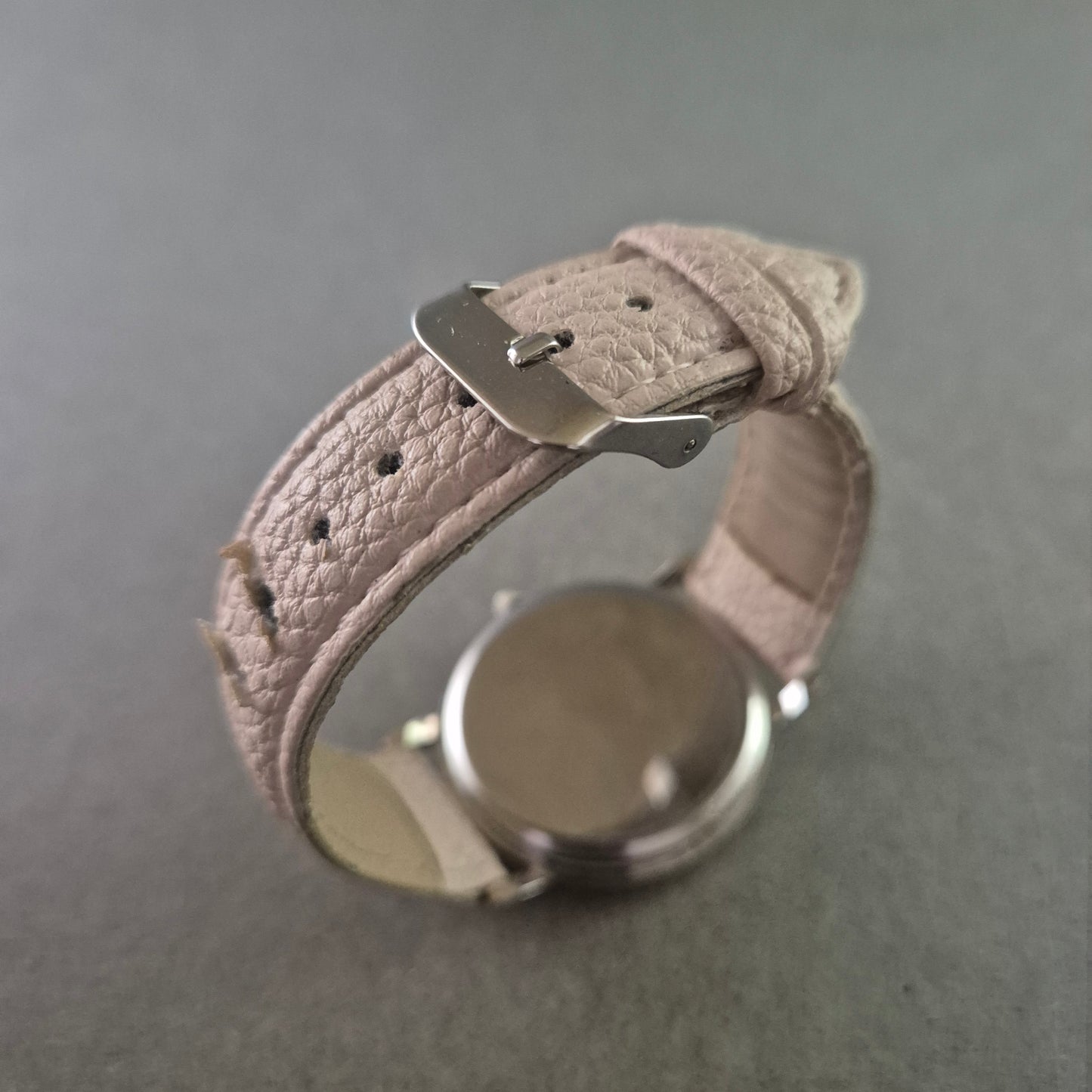 Lustige Damen Uhr mit Spruch und Beige Lederarmband