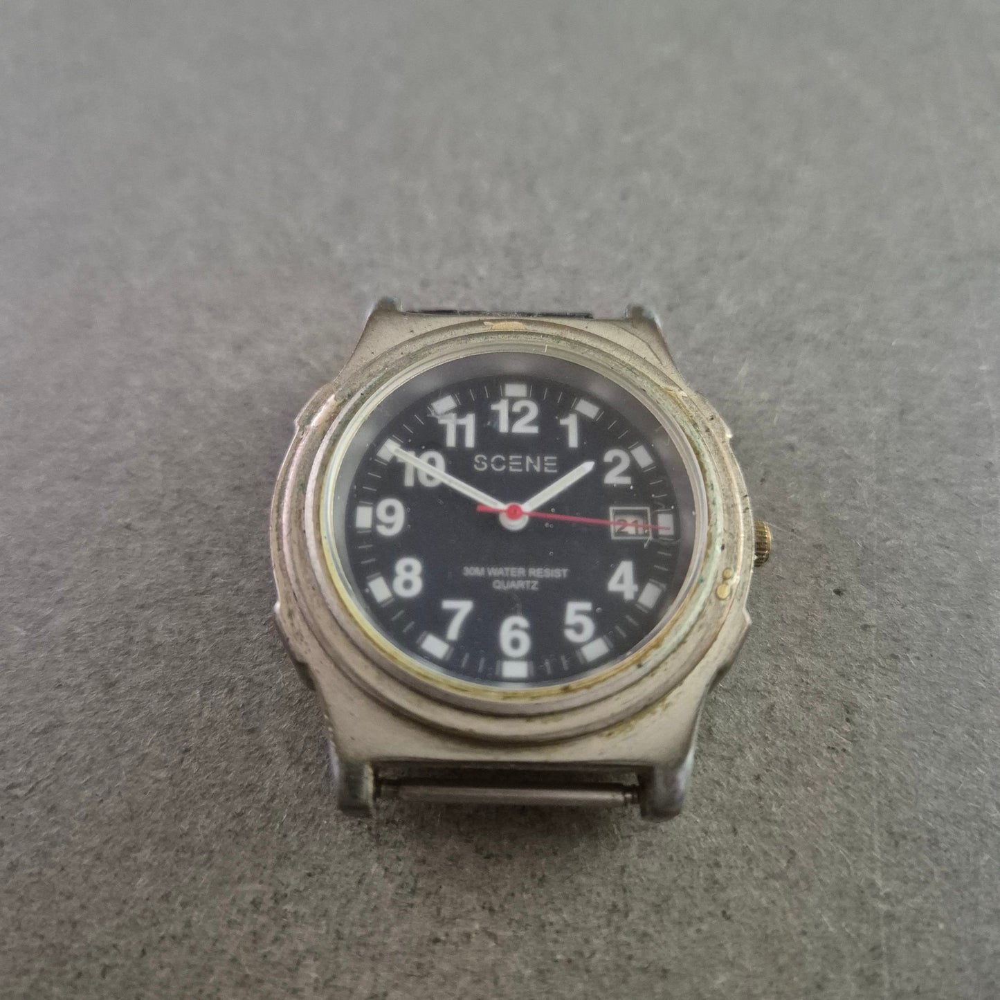 Scene Herren Uhr mit Schwarzem Zifferblatt und Datumsanzeige