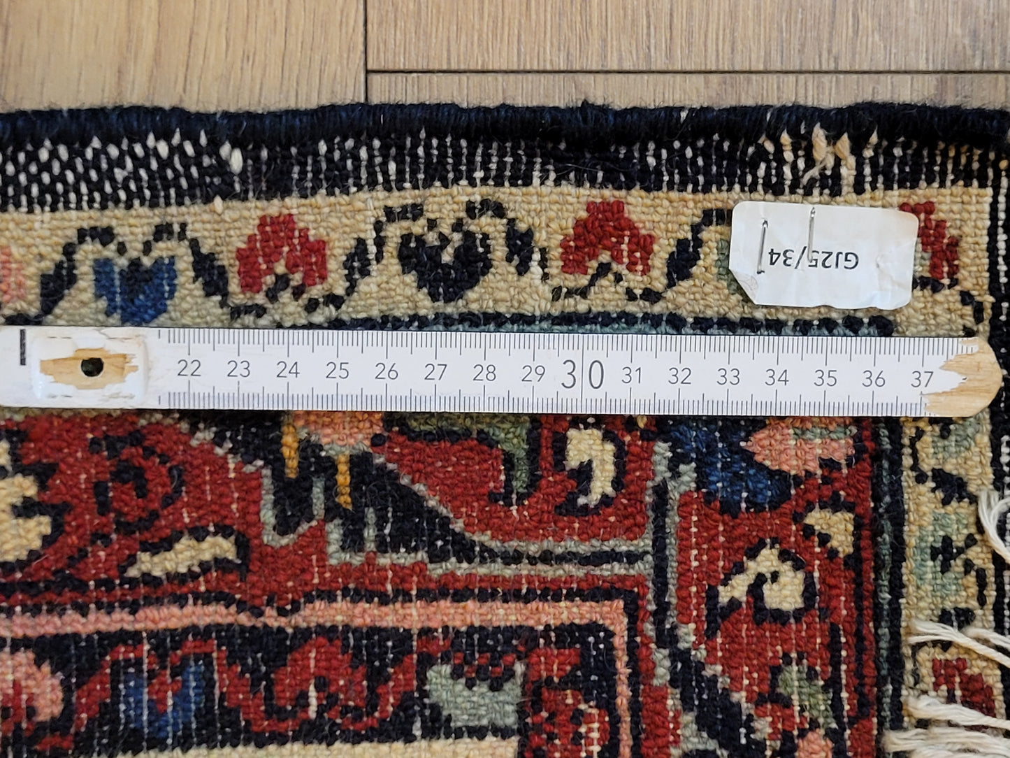 Sarough Perserteppich Läufer 210 × 75 cm – Korkwolle, florales Muster