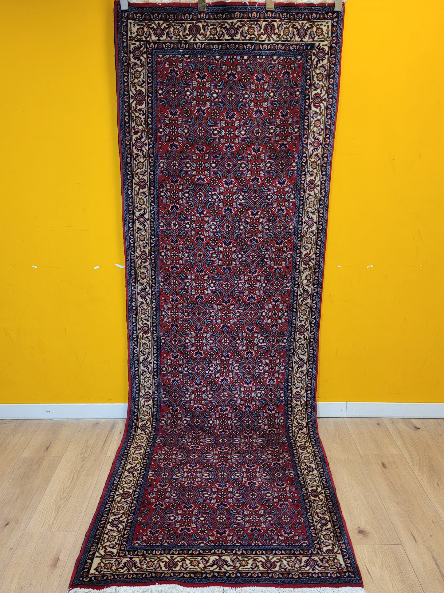 Bidjar Perserteppich Korkwolle, florales Allover-Muster