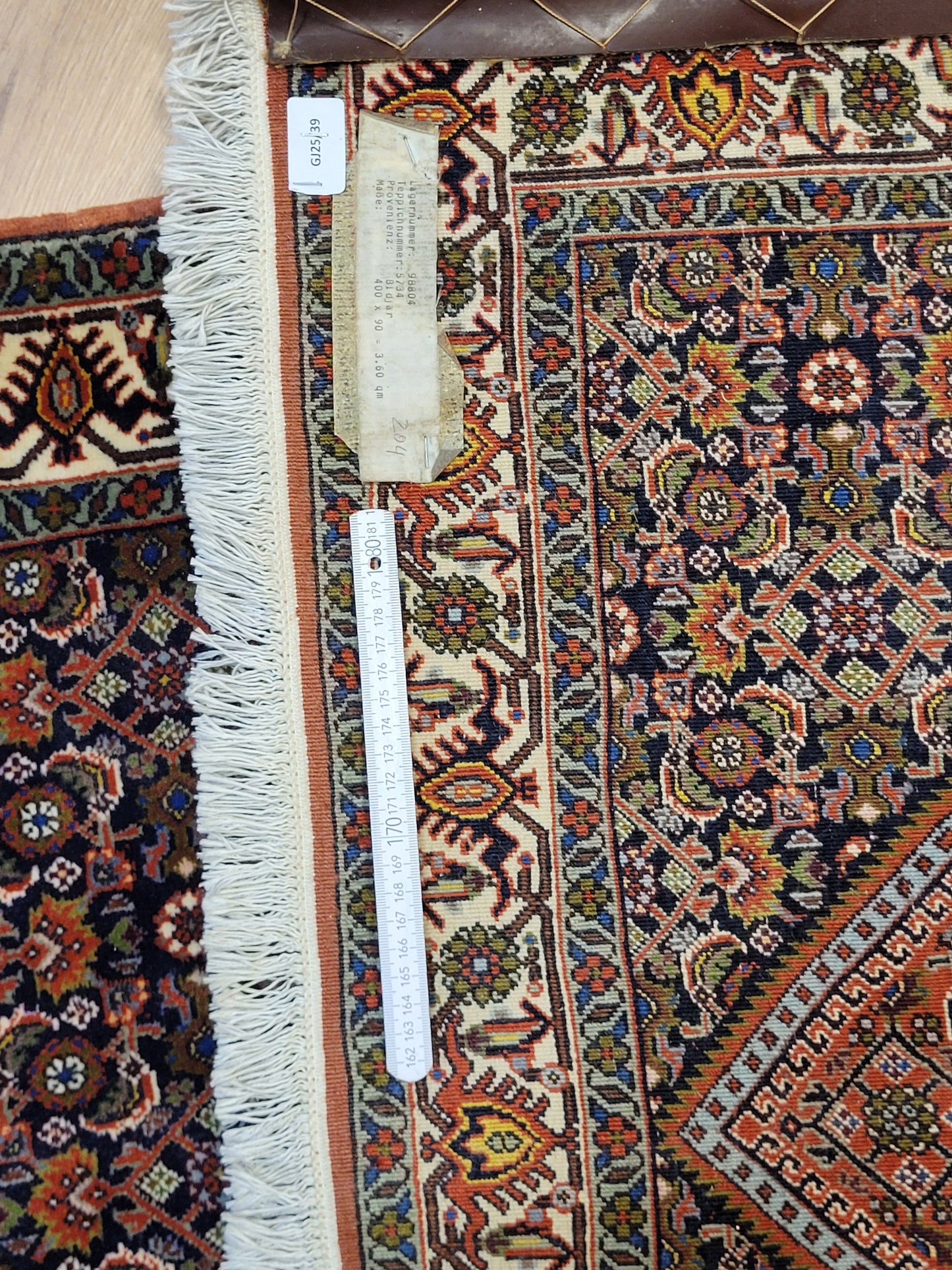 Exklusiver handgeknüpfter Bidjar-Perser Teppich aus Korkwolle