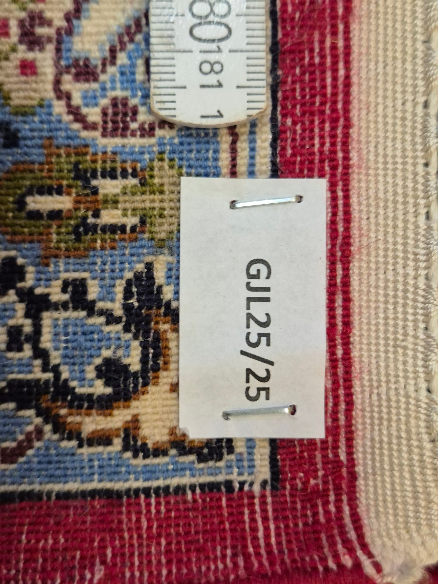 Isfahan Teppich Korkwolle Seide auf Seide Medaillon feine Knüpfung