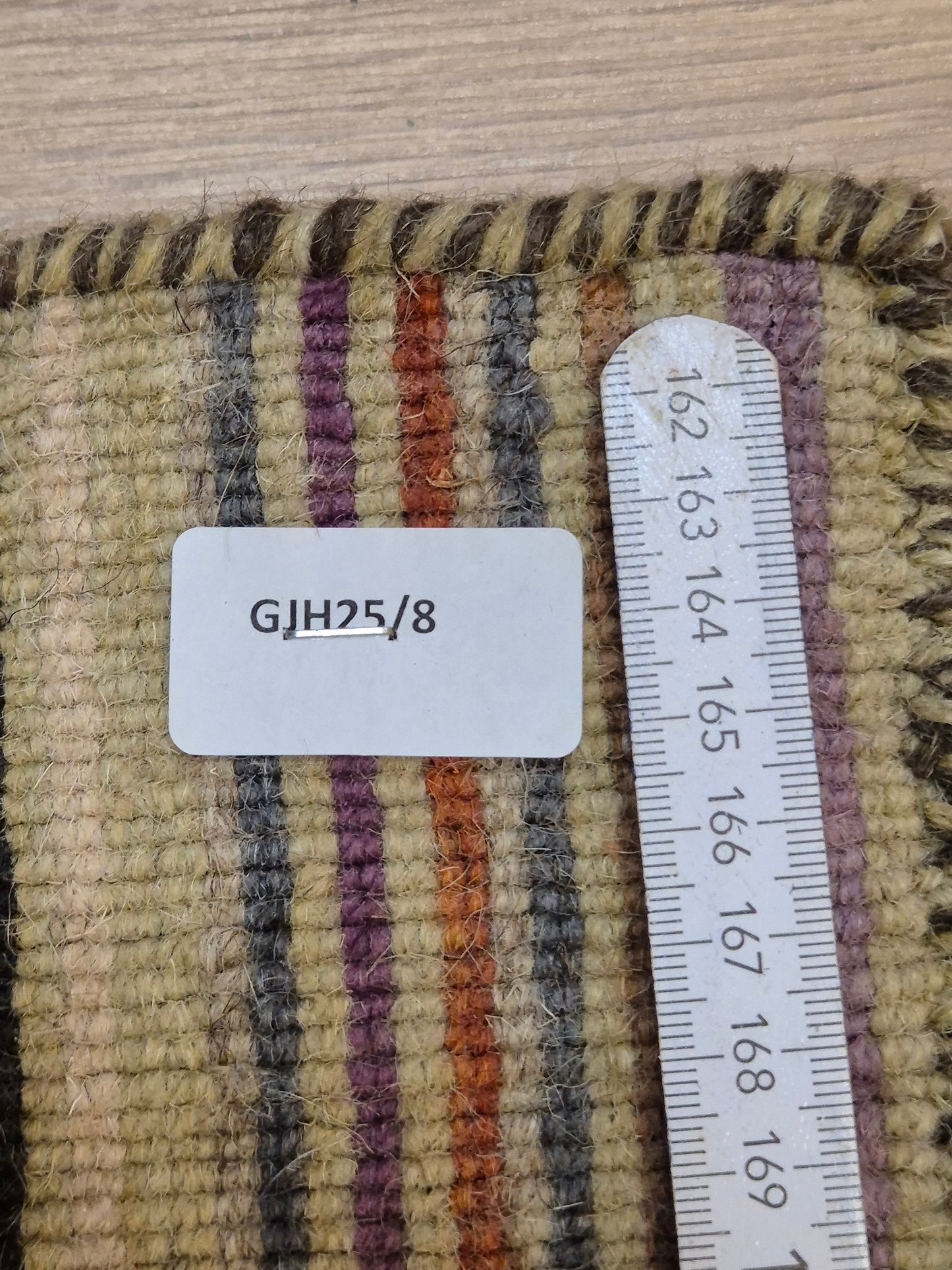 Perser Gabbeh Teppich Schurwolle Streifenmuster bunte Farbgebung