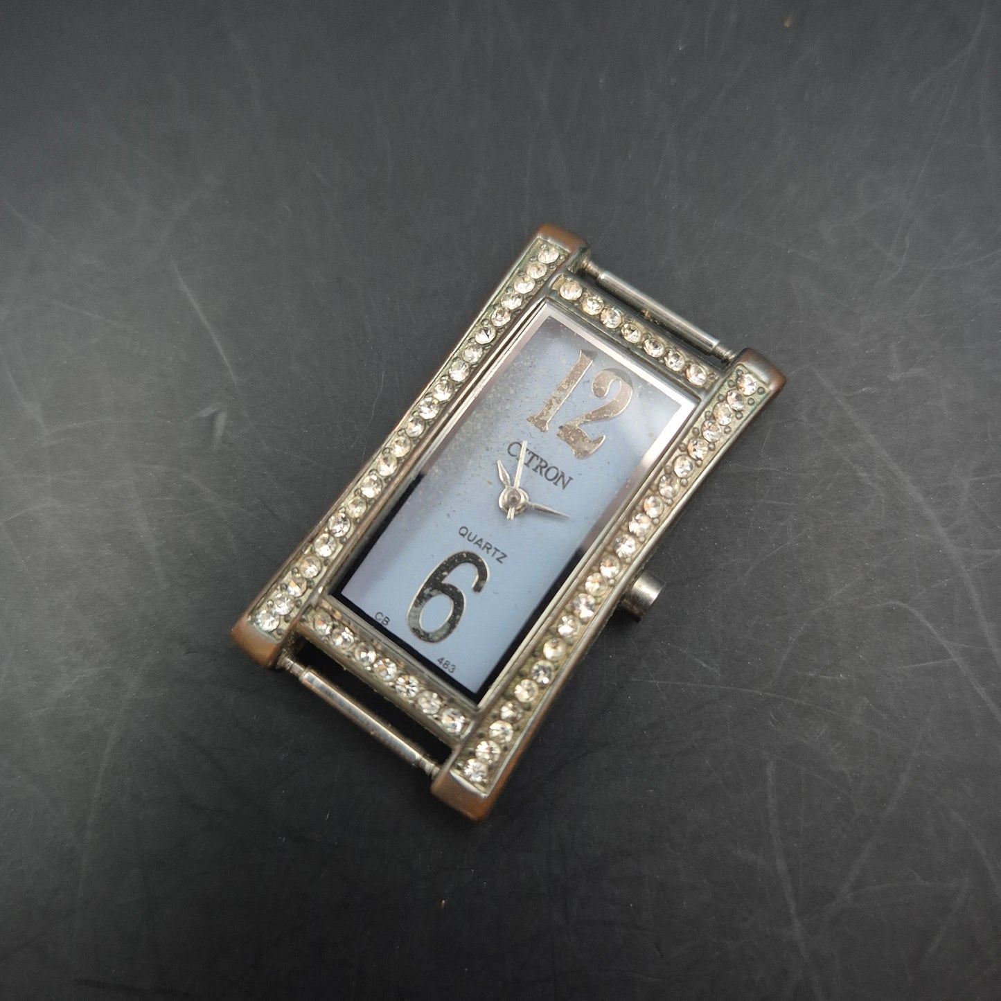 Elegante Citron Damen Uhr – Rechteckig mit Glitzerbesatz