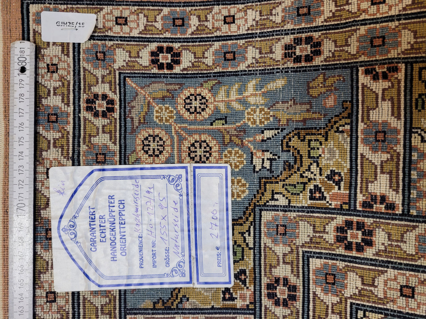 Ghom Teppich Seide feine Knüpfung Gartenmotiv