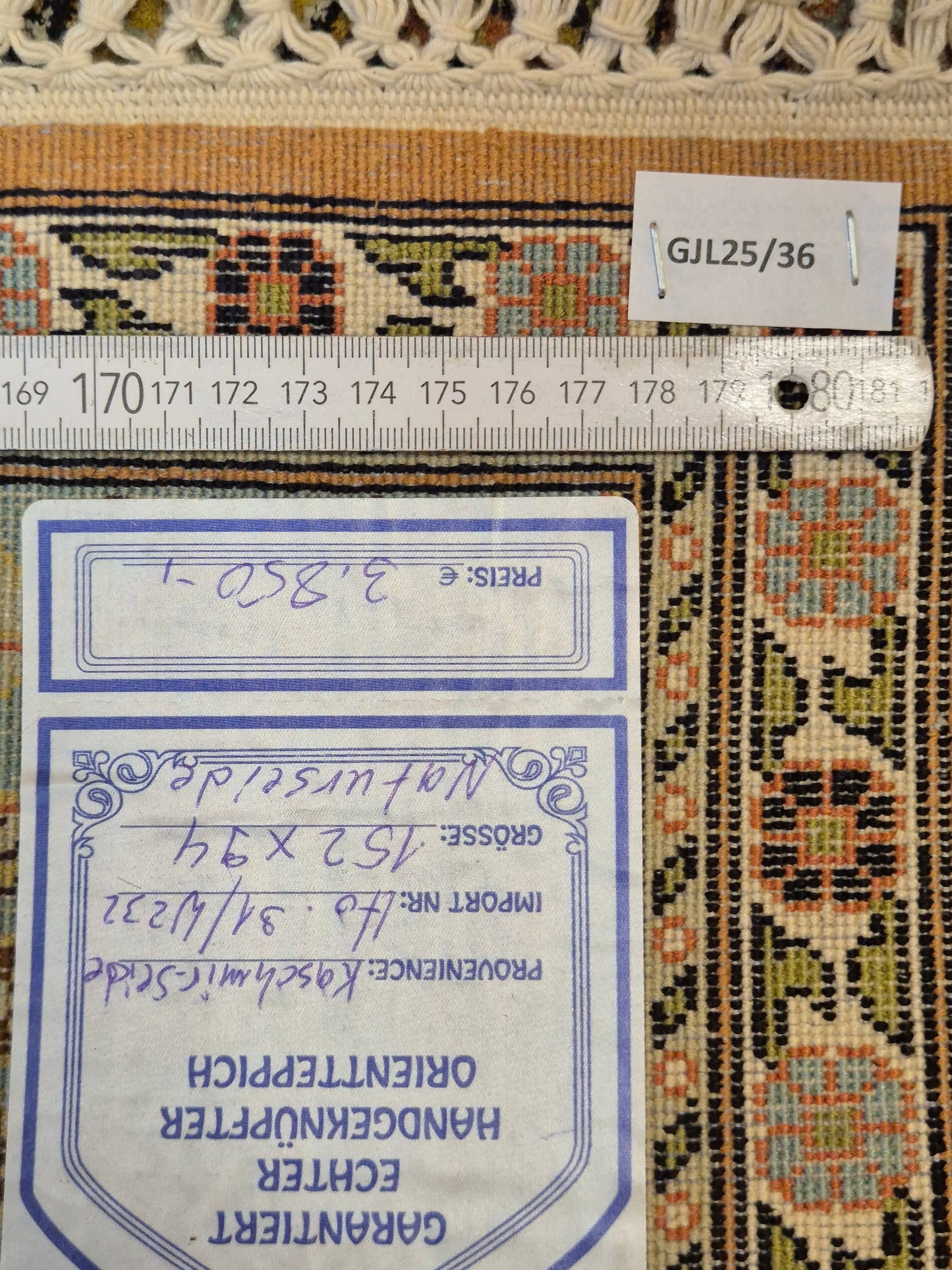 Kaschmir Seidenteppich Gebetsteppich Naturseide fein