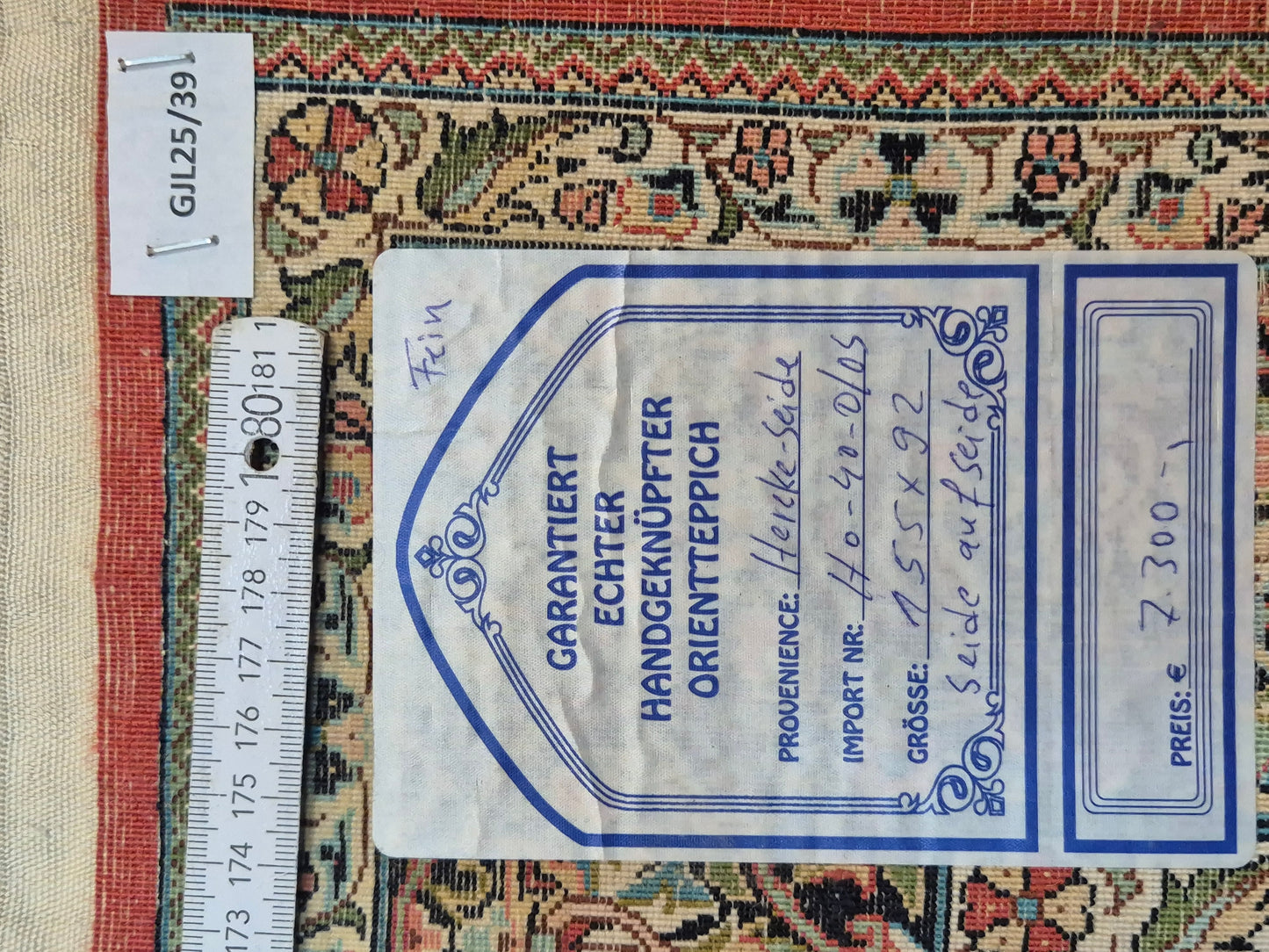 Hereke Teppich Seide auf Seide floral fein handgeknüpft