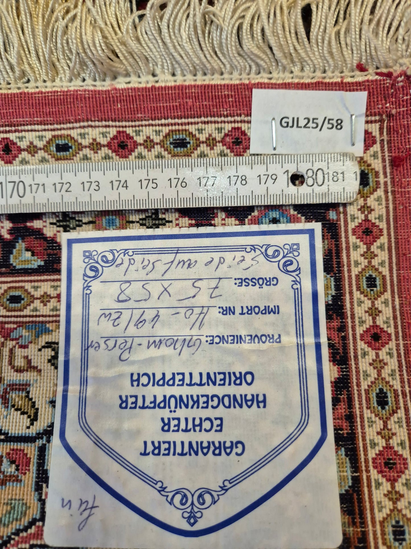 Ghom Seidenteppich Seide auf Seide Medaillon feine Knüpfung