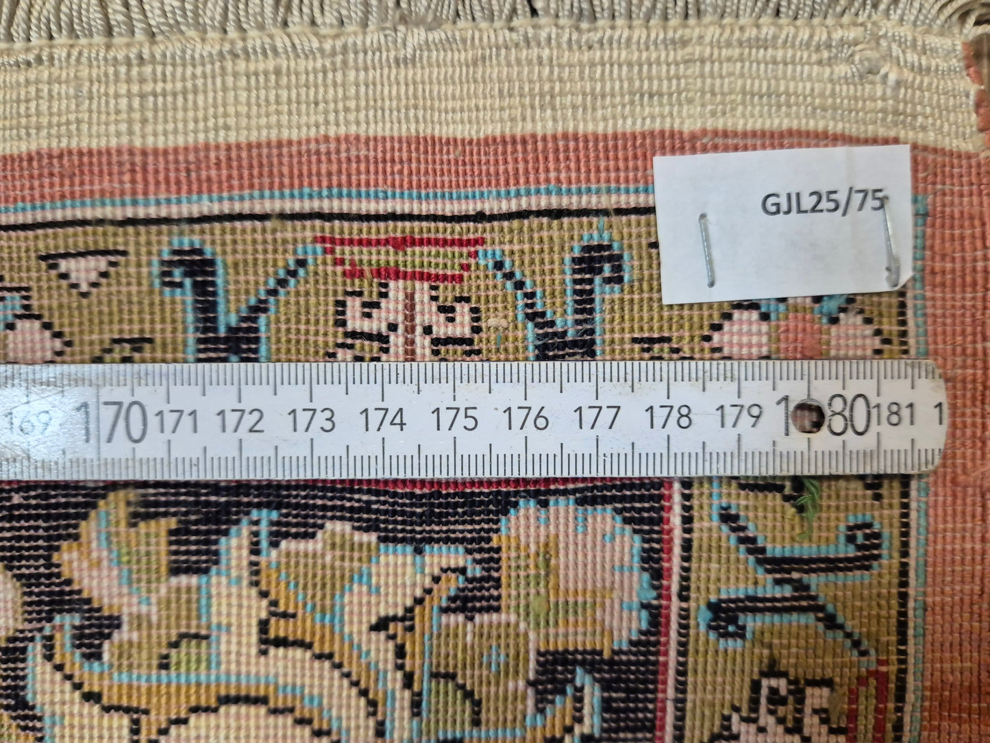 Ghom Seide Teppich Seide auf Seide florales Medaillon feine Knüpfung