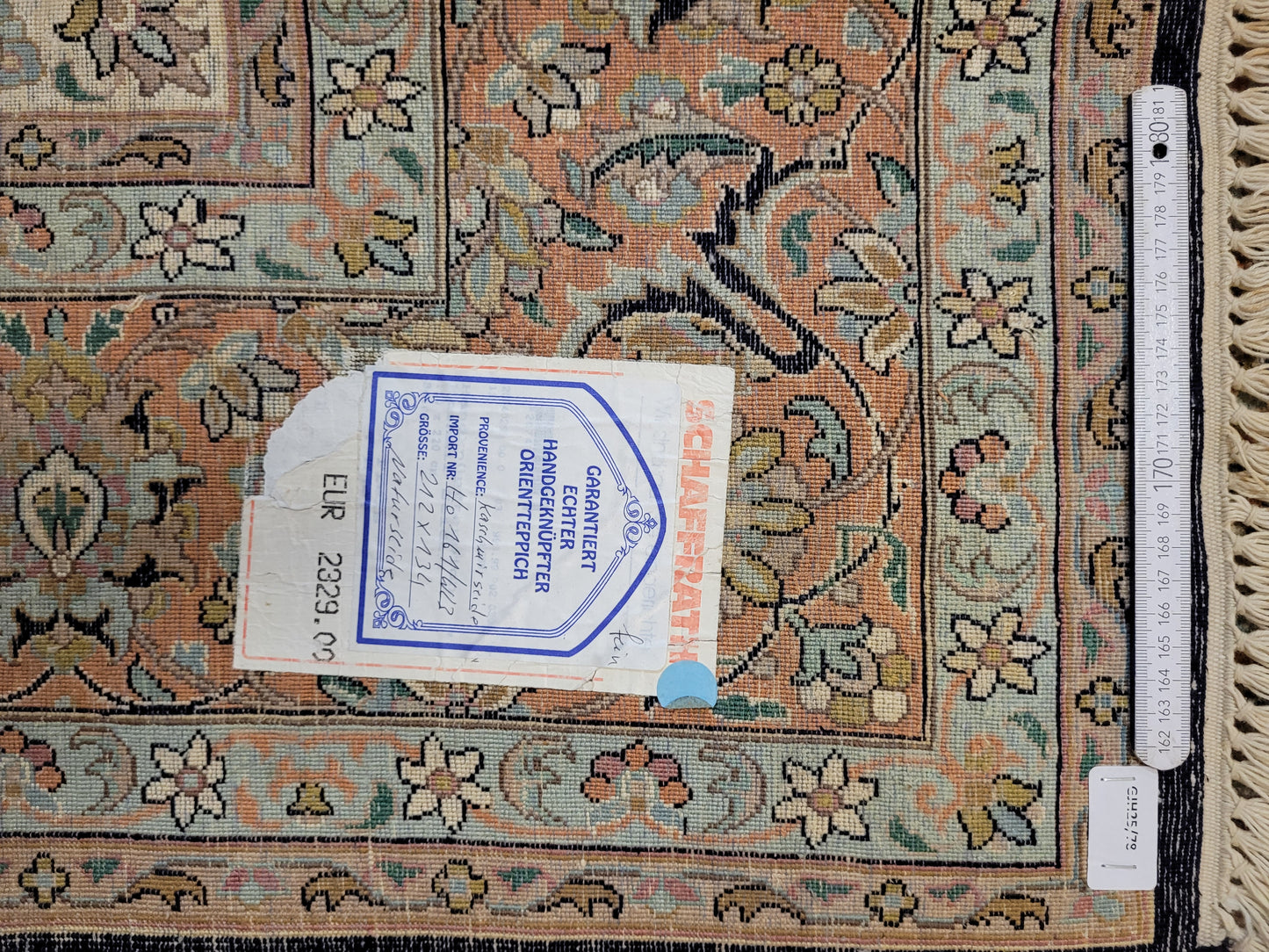 Kaschmir Teppich feine Handknüpfung Medaillon Design