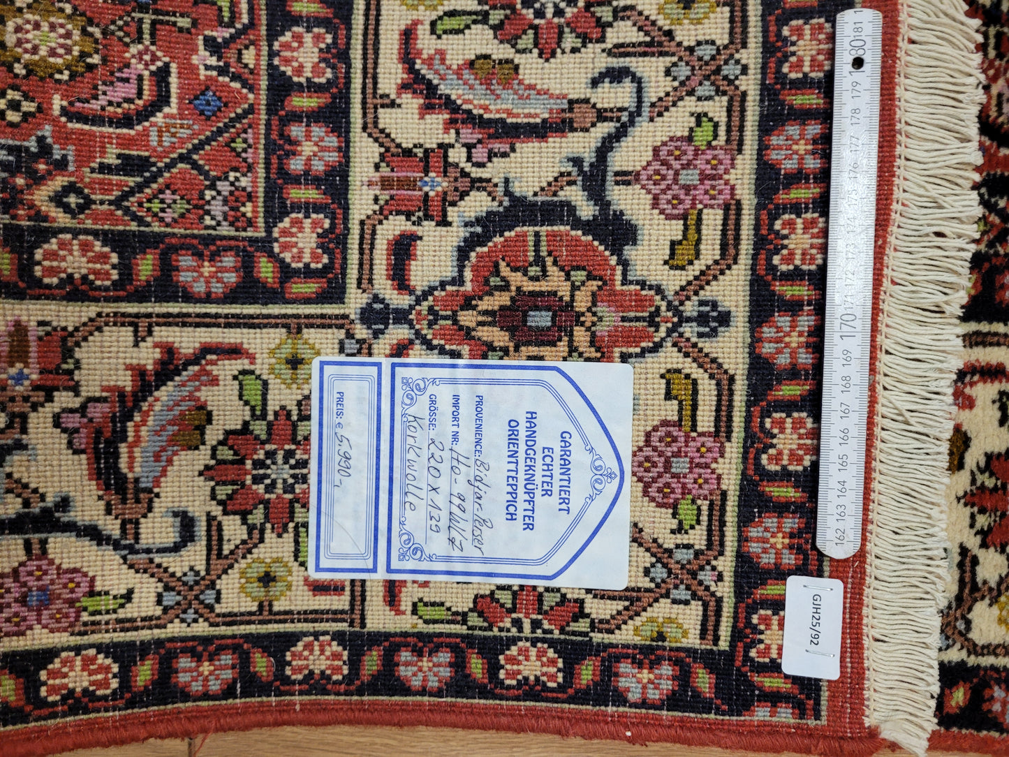 Bidjar Teppich Korkwolle robuste Handknüpfung