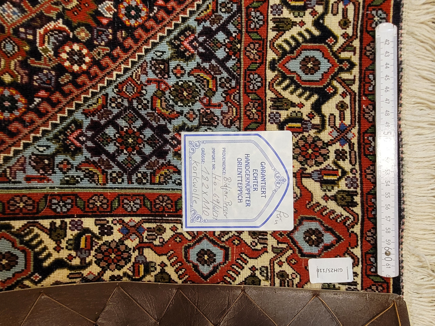 Bidjar Teppich Korkwolle feine Knüpfung Medaillon Design